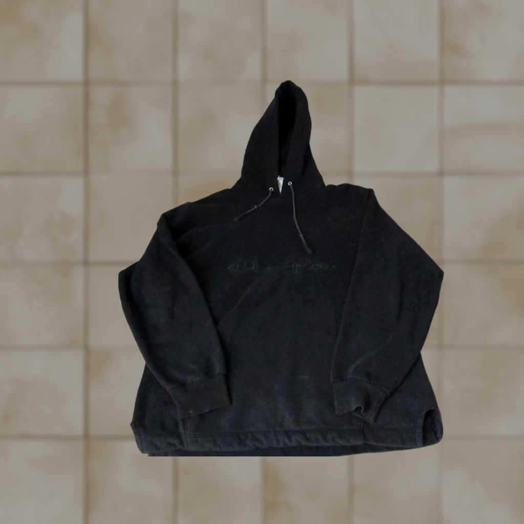 Champion Champion Hoodie Men Large Black Script Logo 90s Sweatshirt Pullover Hooded Mens Size US L / EU 52-54 / 3 - 1 Thumbnail
