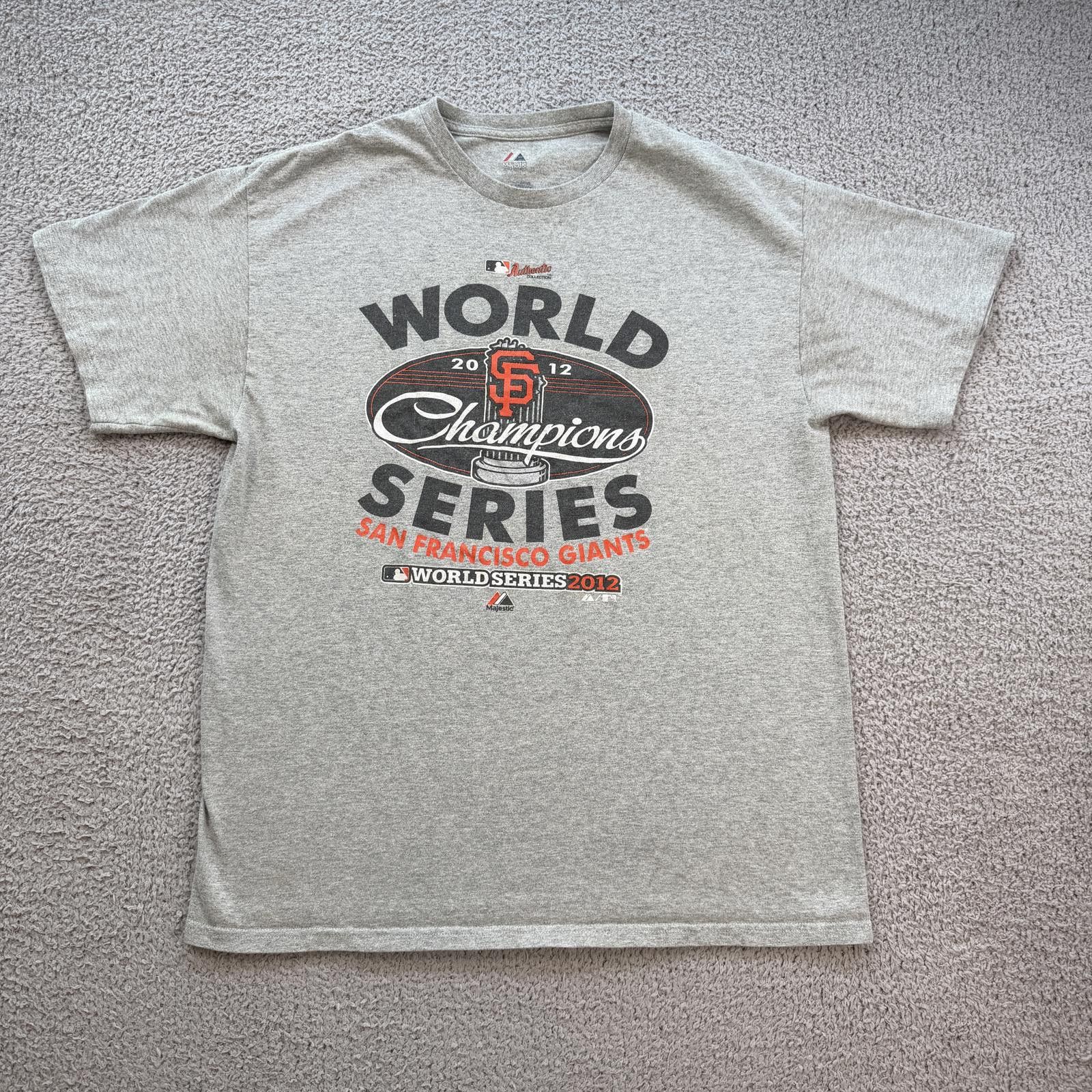 Majestic San Francisco Giants 2012 World Series Champions T Shirt XL Size US XL / EU 56 / 4 - 1 Thumbnail