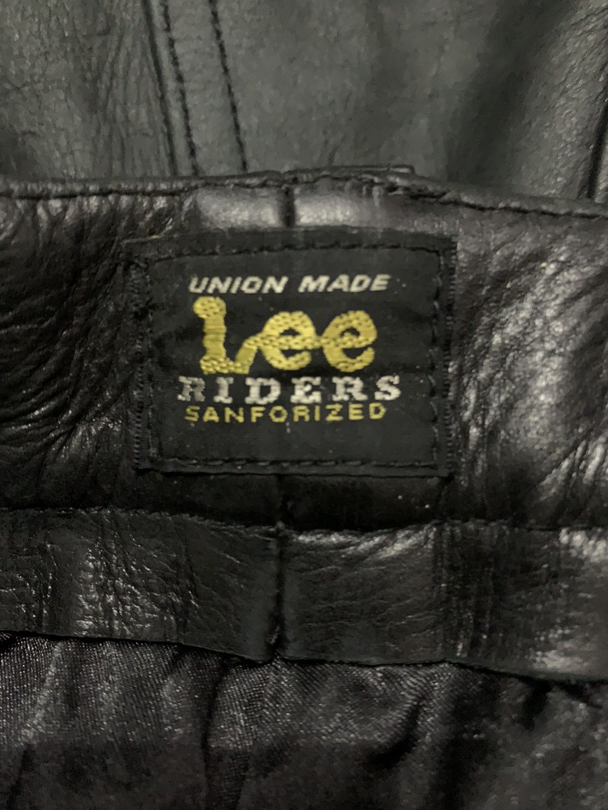 Lee 💥Vintage Union Made Lee Rider Sanforized Leather Pant Size US 26 / EU 42 - 9 Thumbnail