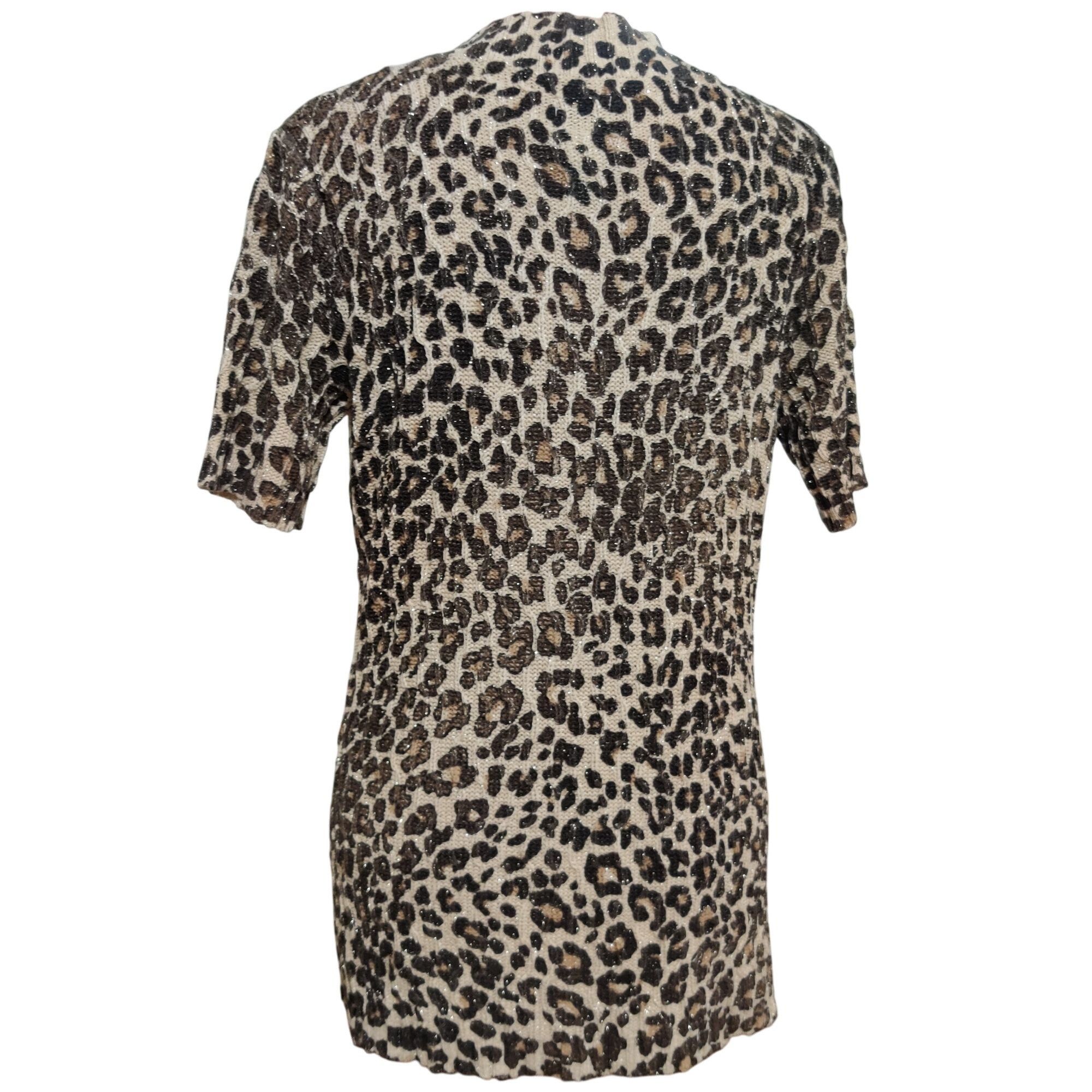Other Chicos Womens Cardigan Sweater Leopard Animal Print Sequin B Size M / US 6-8 / IT 42-44 - 3 Thumbnail