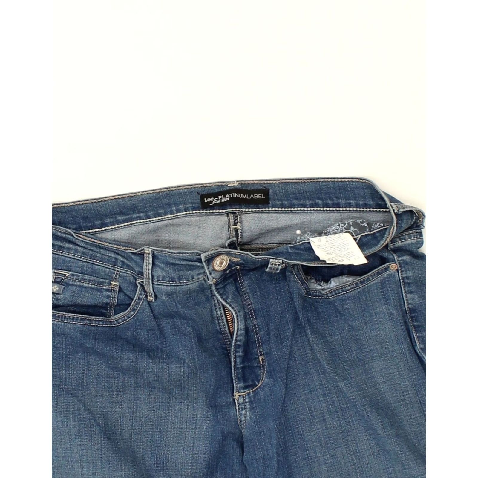 Lee LEE Womens Platinum Label Tapered Capri Jeans US 4 Small W30 L22 Blue FN11 Size 28" / US 6 / IT 42 - 3 Thumbnail