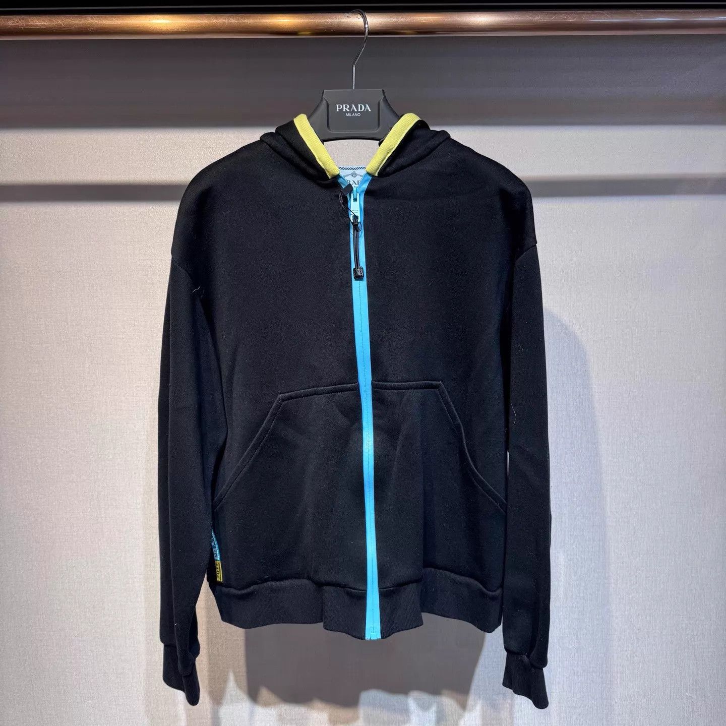 Prada Prada Black Zipper Hooded Jacket XL New Size US XL / EU 56 / 4 - 1 Thumbnail