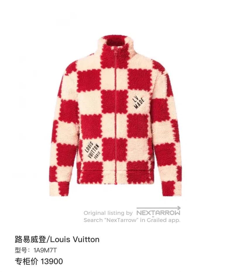 Louis Vuitton Louis Vuitton Nigo Signature Red Checkerboard Polar Fleece Size US L / EU 52-54 / 3 - 3 Thumbnail