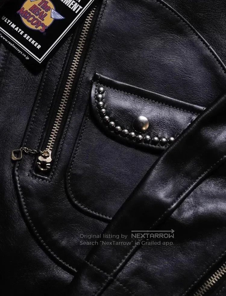 The Real McCoy's The Real McCoys Willow nails horseskin motorcycle leather Size US XXS / EU 40 - 6 Thumbnail