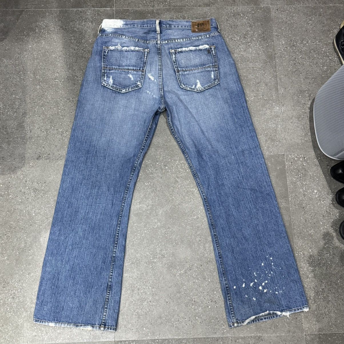 Ruehl No. 925 Ruehl 925 Distressed Boot Cut Paint Splatter Denim Jeans Size US 35 - 13 Thumbnail