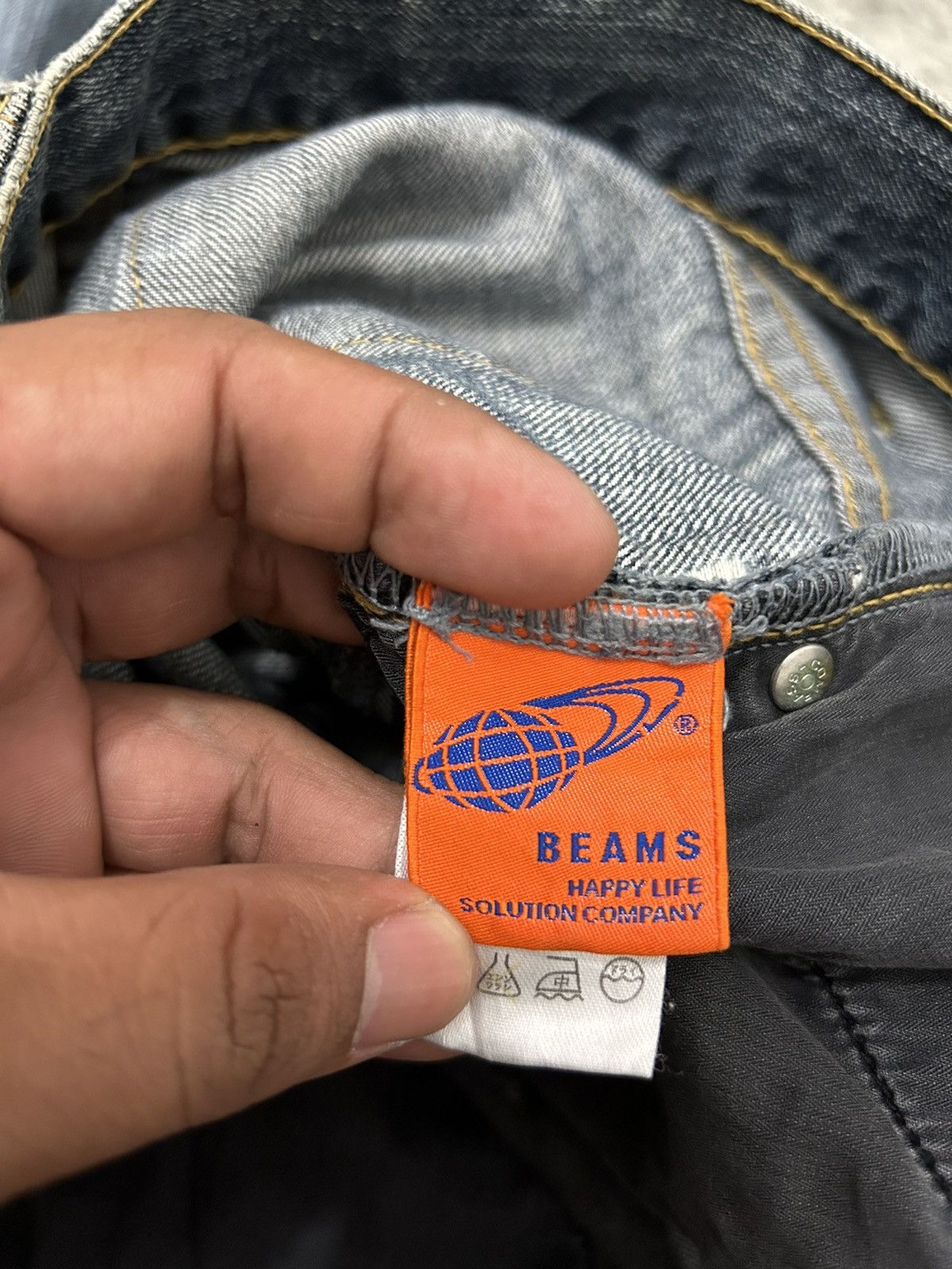 Beams Plus × Japanese Brand Beams Japan Faded Wash Distressed Jeans Size US 31 - 16 Thumbnail