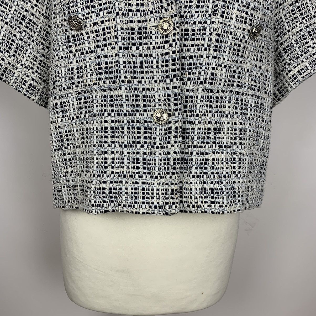Maje Maje cropped knit blazer jacket blue size 38 Size XS / US 0-2 / IT 36-38 - 3 Thumbnail