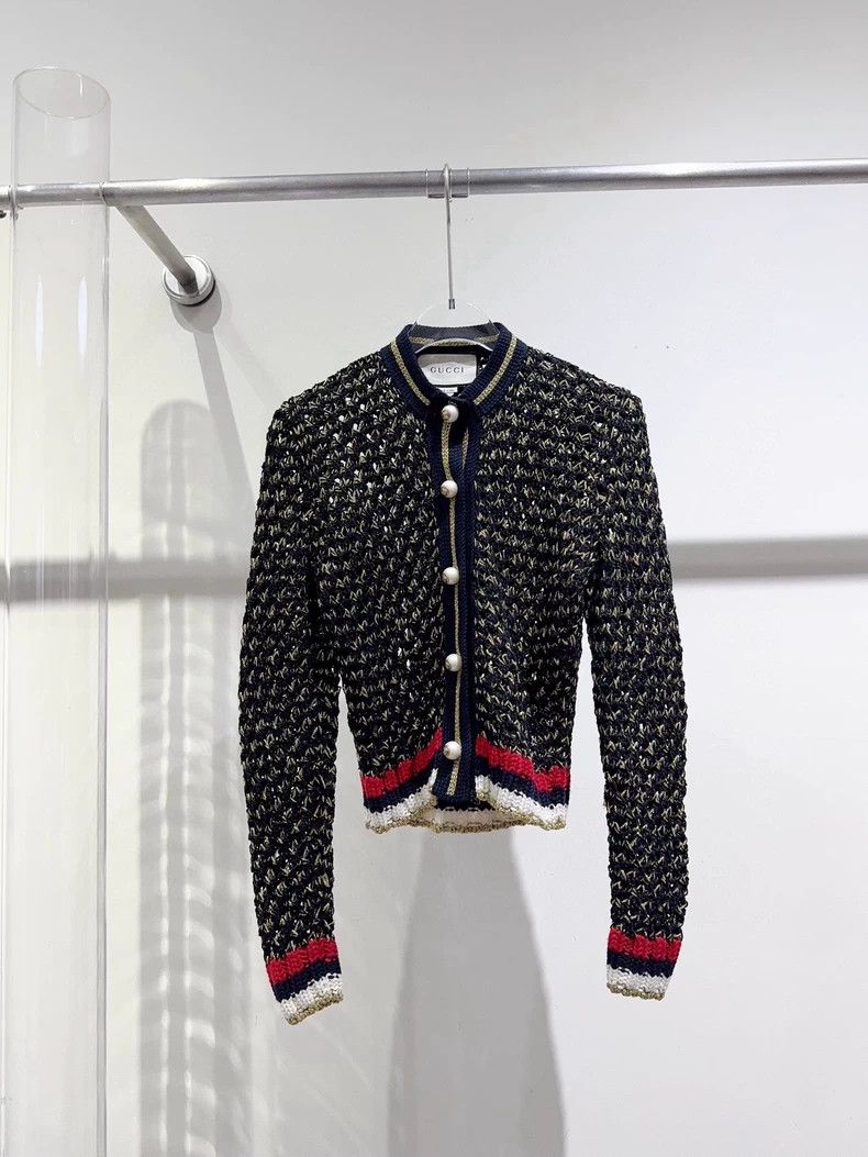 Gucci Pearl Knit Cardigan For Women-dmc