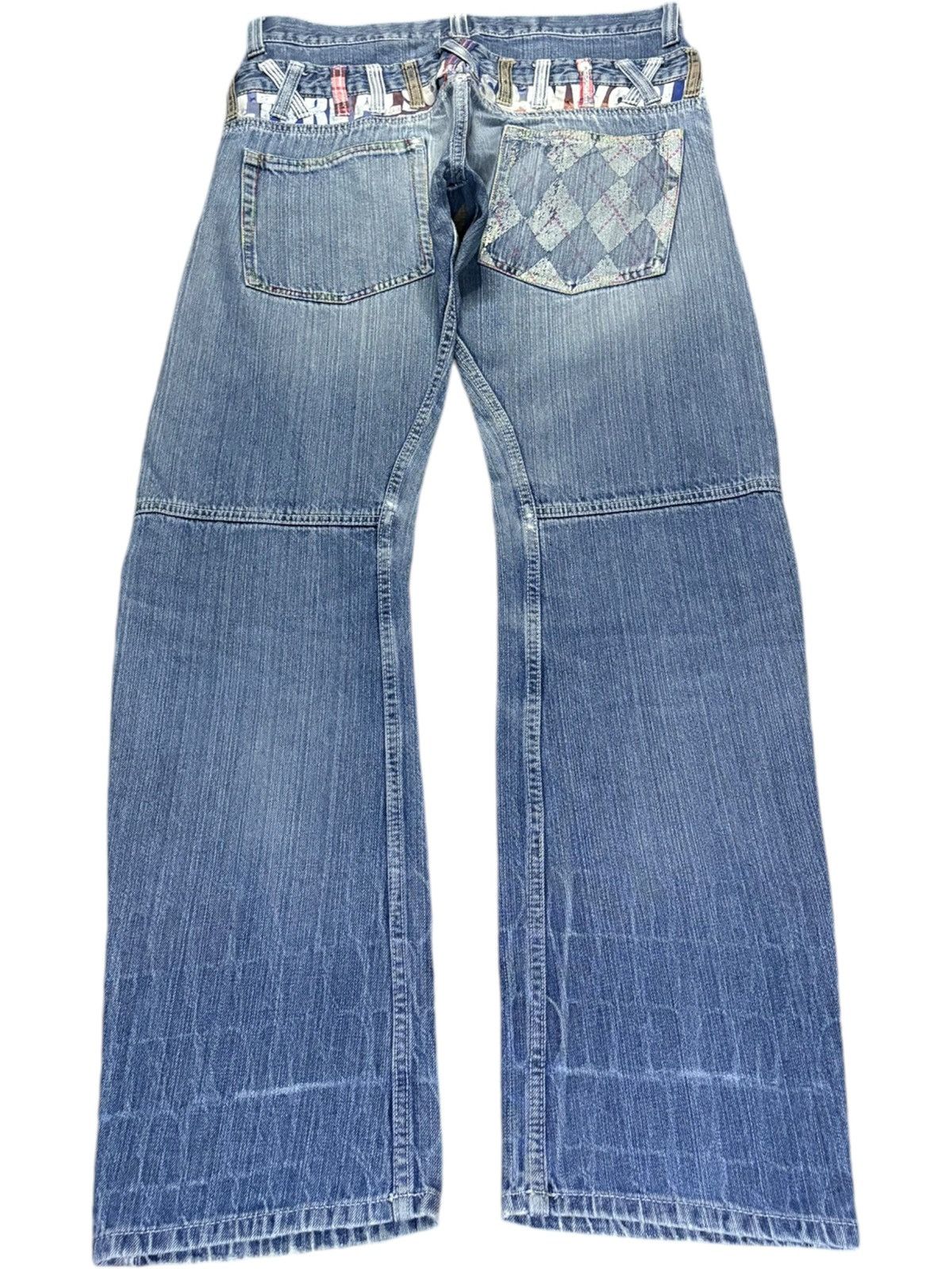 Japanese Brand Vintage Japanese Jack Serika Double Waist Print Loose Jeans Size US 34 / EU 50 - 2 Thumbnail