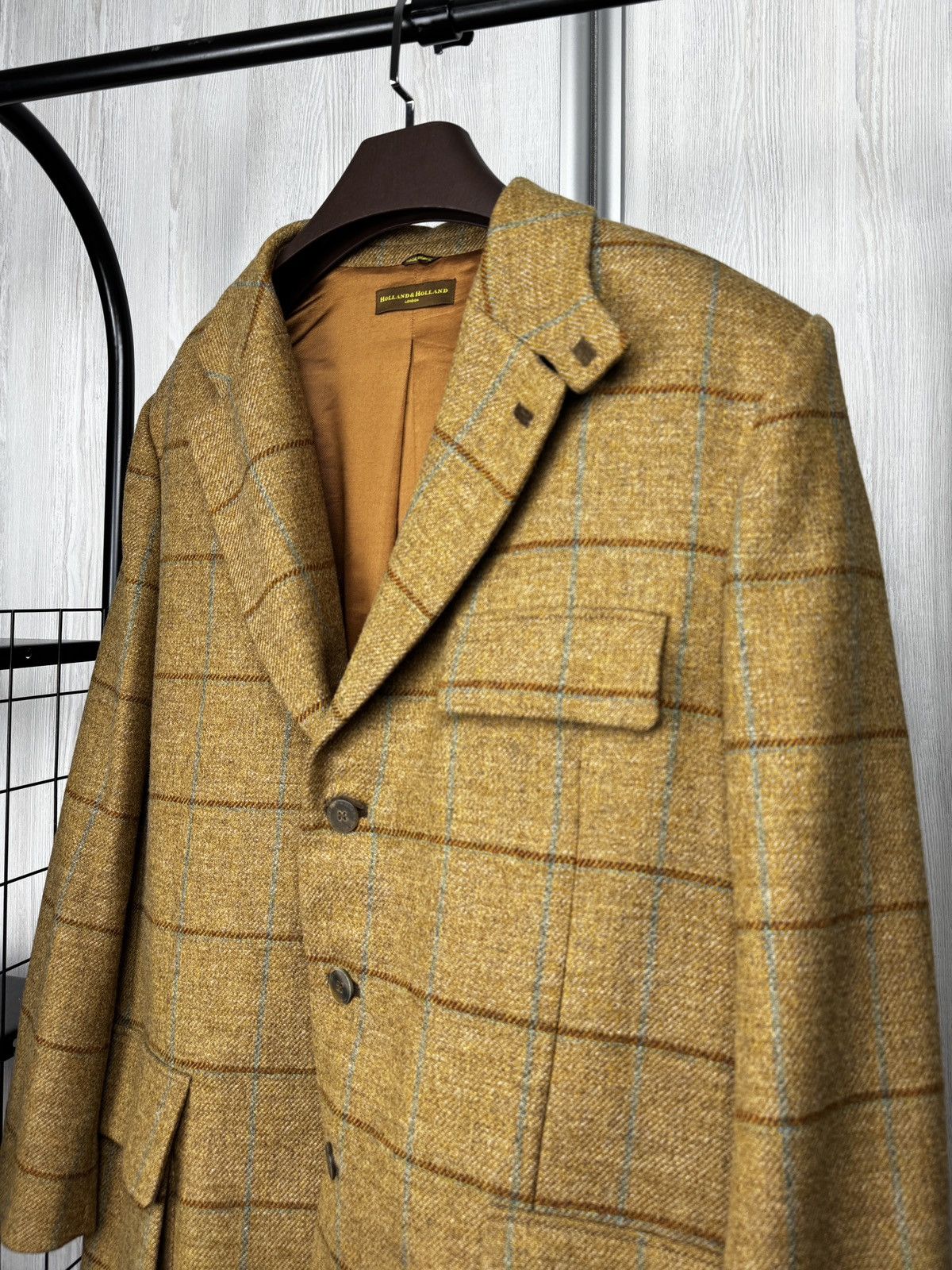 Holland & Holland Holland & Holland checkered tweed hunting blazer jacket 58 Size US XXL / EU 58 / 5 - 3 Thumbnail