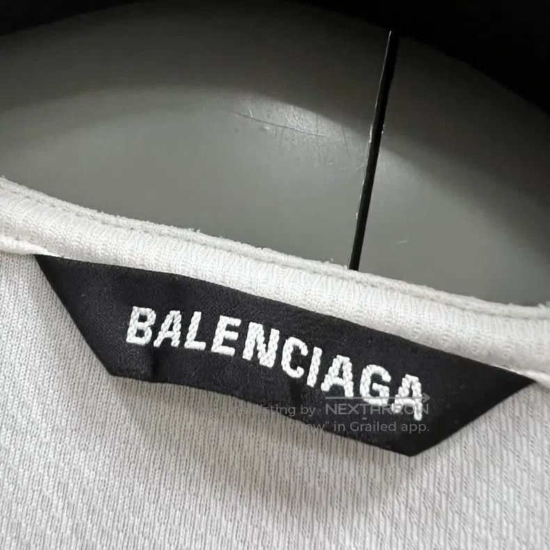 Balenciaga Balenciaga White Double Hook Embroidered Sleeveless T-Shir Size US M / EU 48-50 / 2 - 4 Thumbnail