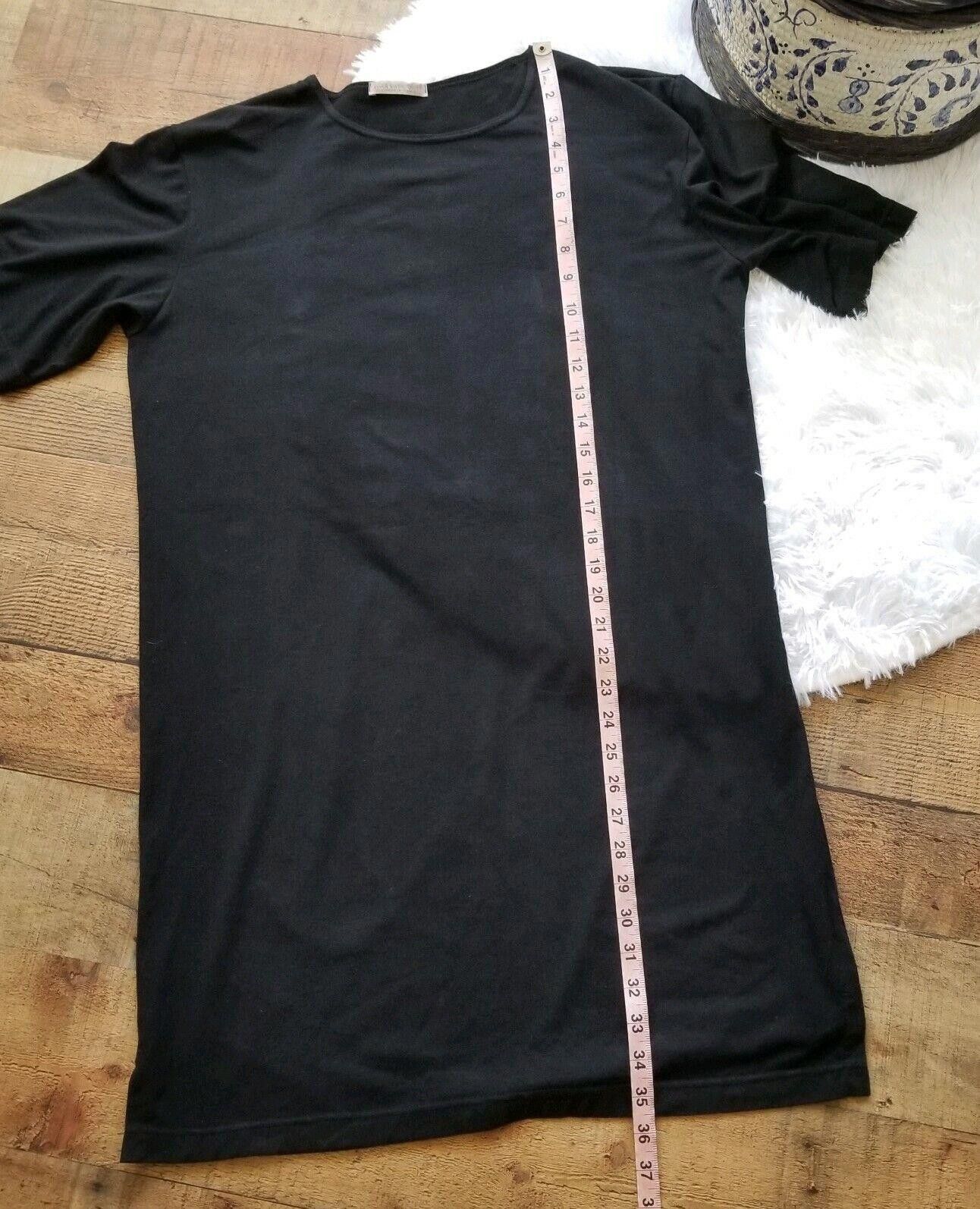 Designer Joan Vass T Shirt Dress Black 8 / 10 Size 1 Size M / US 6-8 / IT 42-44 - 6 Thumbnail