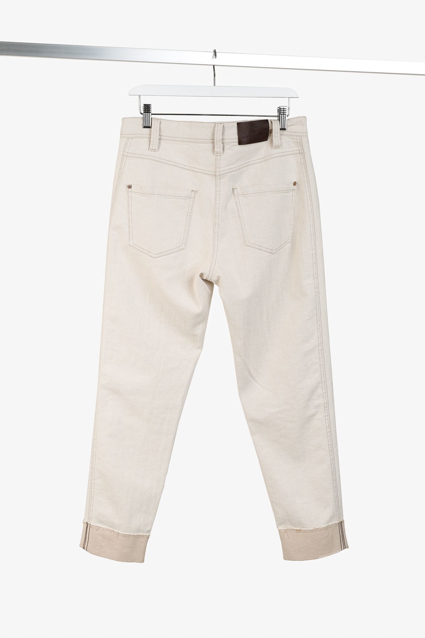 Brunello Cucinelli Brunello Cucinelli SS/20 Monili-Bead Distress-Cuff Jeans Size 28" / US 6 / IT 42 - 2 Thumbnail