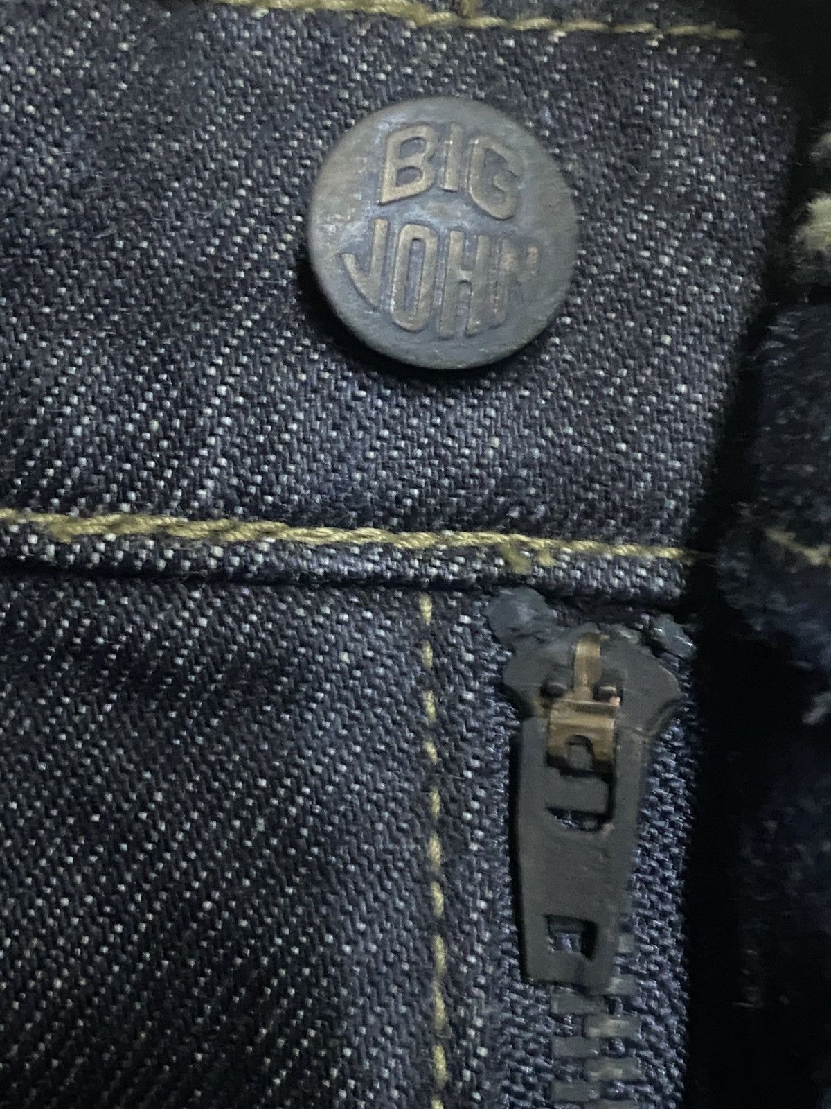 Big John Vintage Big John Black Denim Distressed Repair Baggy Jeans Size US 41 - 8 Thumbnail