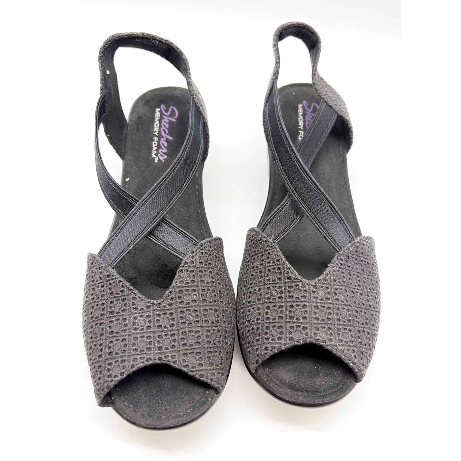 SKECHERS Skechers Black Size 9 Wedge Size US 9 / IT 39 - 5 Thumbnail