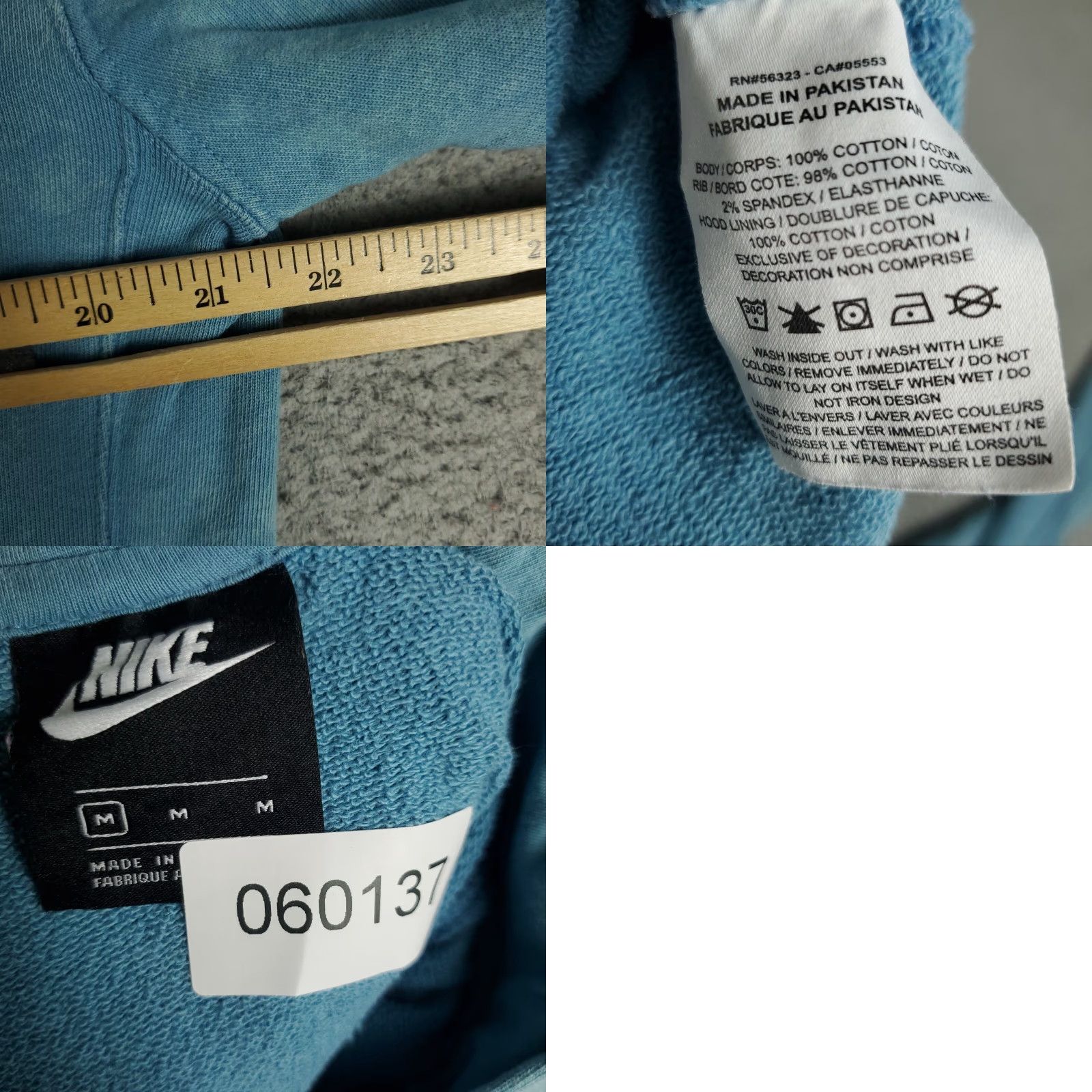 Nike Nike Sweater Mens Size Medium Blue Washed Swoosh Hoodie Pullover Sweatshirt Size US M / EU 48-50 / 2 - 8 Thumbnail