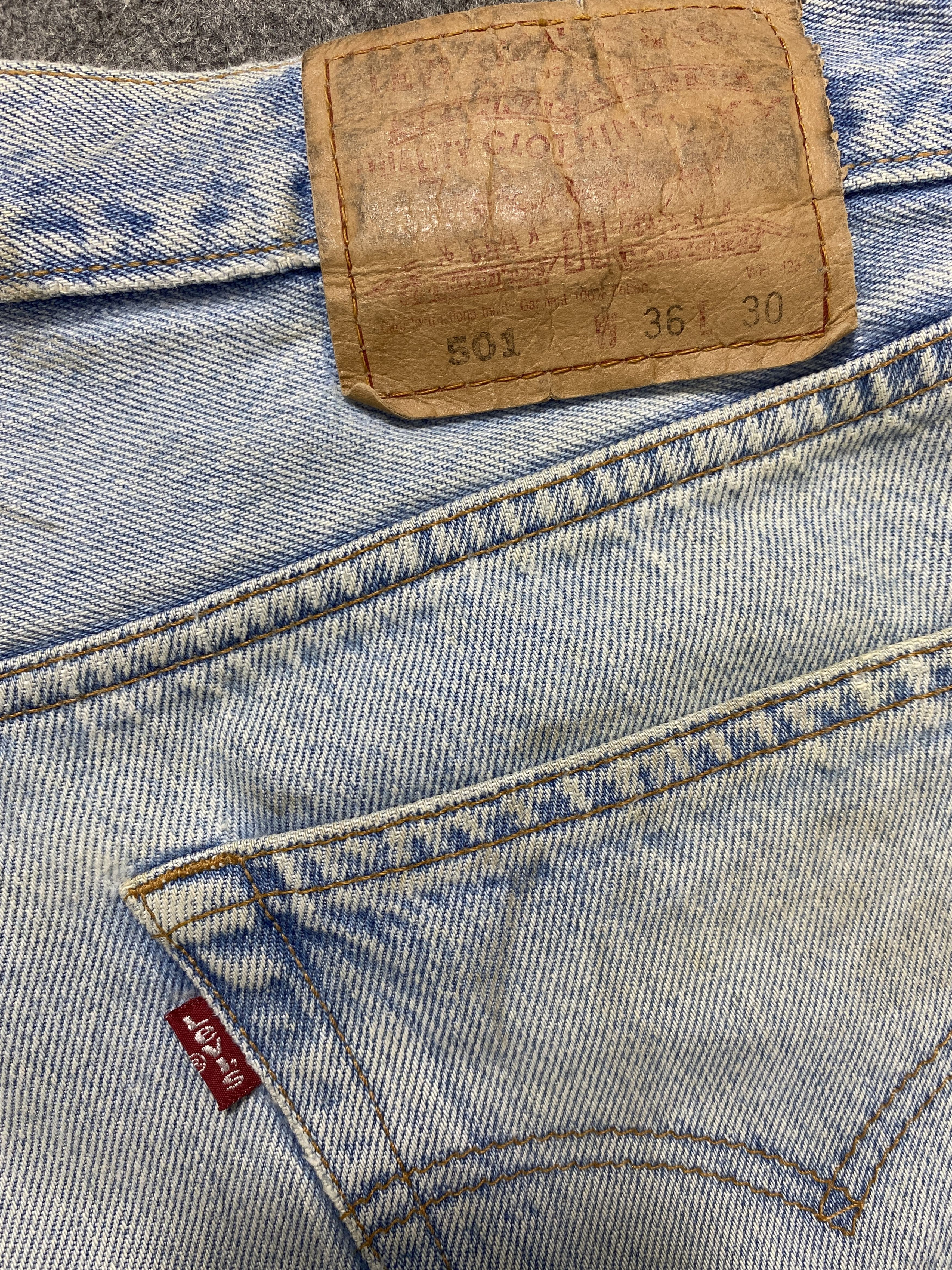 Levi's Light Blue Wash Vintage Levi's 501 36x29.5 Denim -JN2212 Size US 36 / EU 52 - 9 Thumbnail