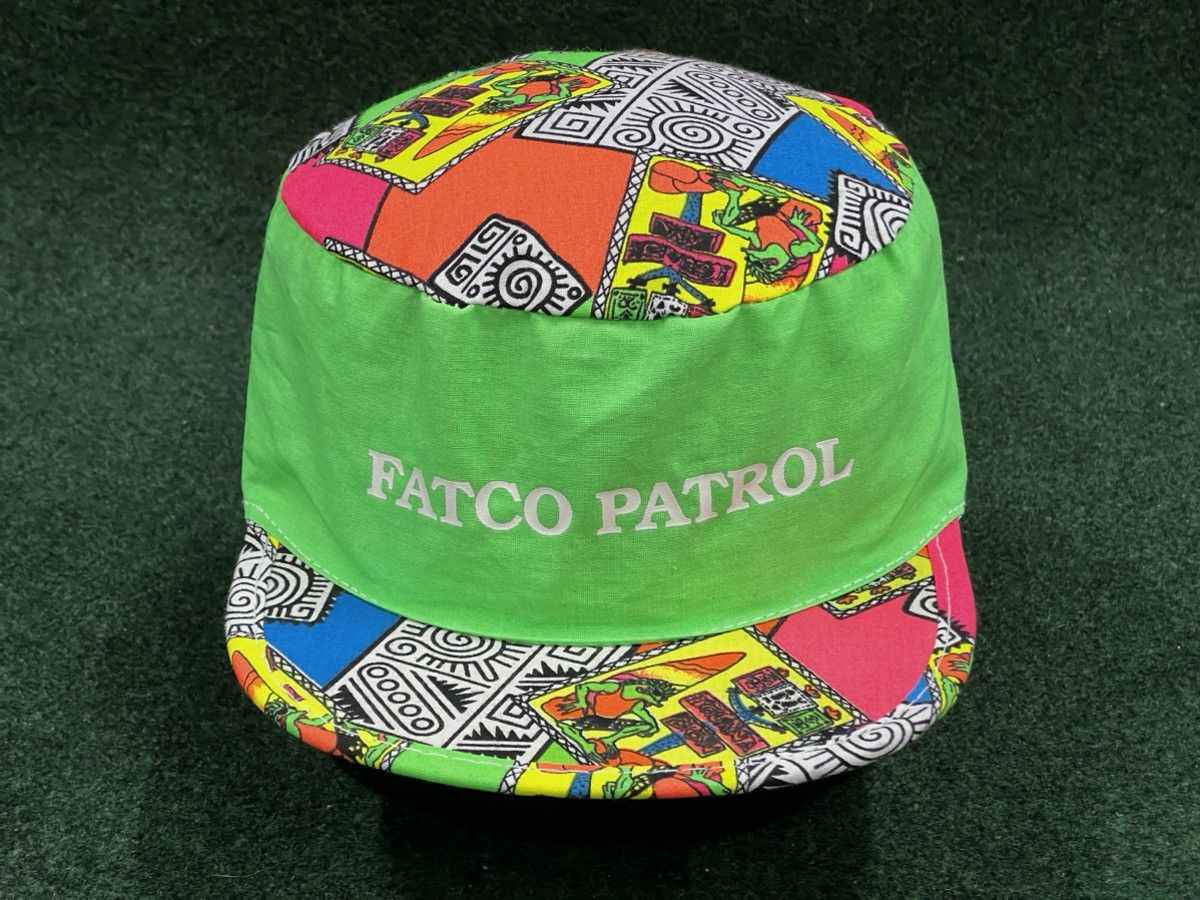 Vintage Vintage 90s Fatco Patrol Neon Snapback Hat Size ONE SIZE - 1 Thumbnail