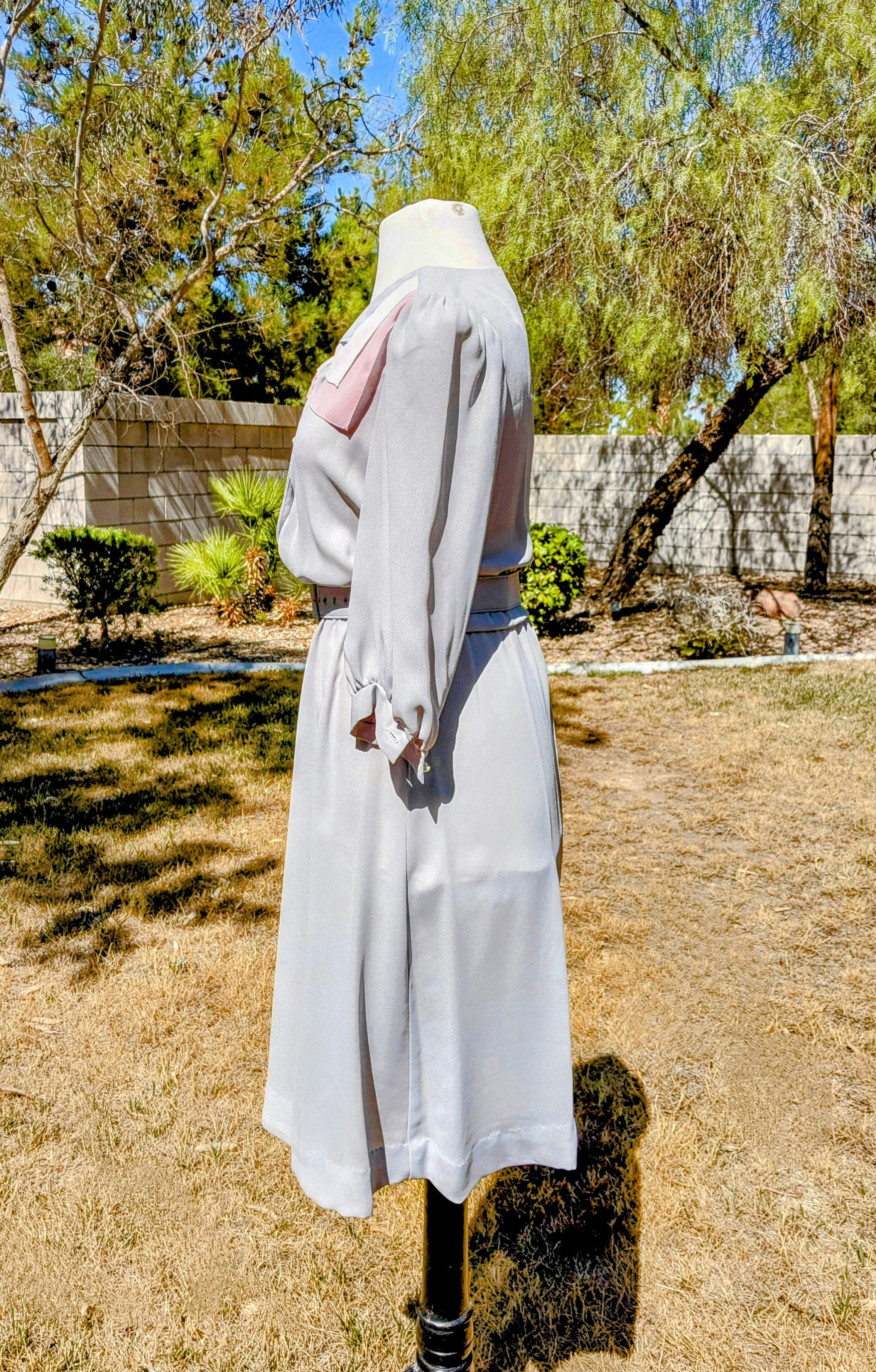 Vintage USA Jerell of Texas Midi Blouson w/Belt Sailor Collar Dress Size S / US 4 / IT 40 - 2 Thumbnail