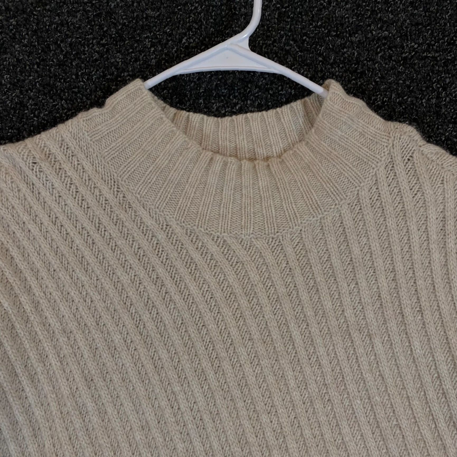 J. Jill J. Jill Sweater Womens Large Wool Blend Beige Brown Long Sleeve Pullover Knit Size L / US 10 / IT 46 - 2 Thumbnail