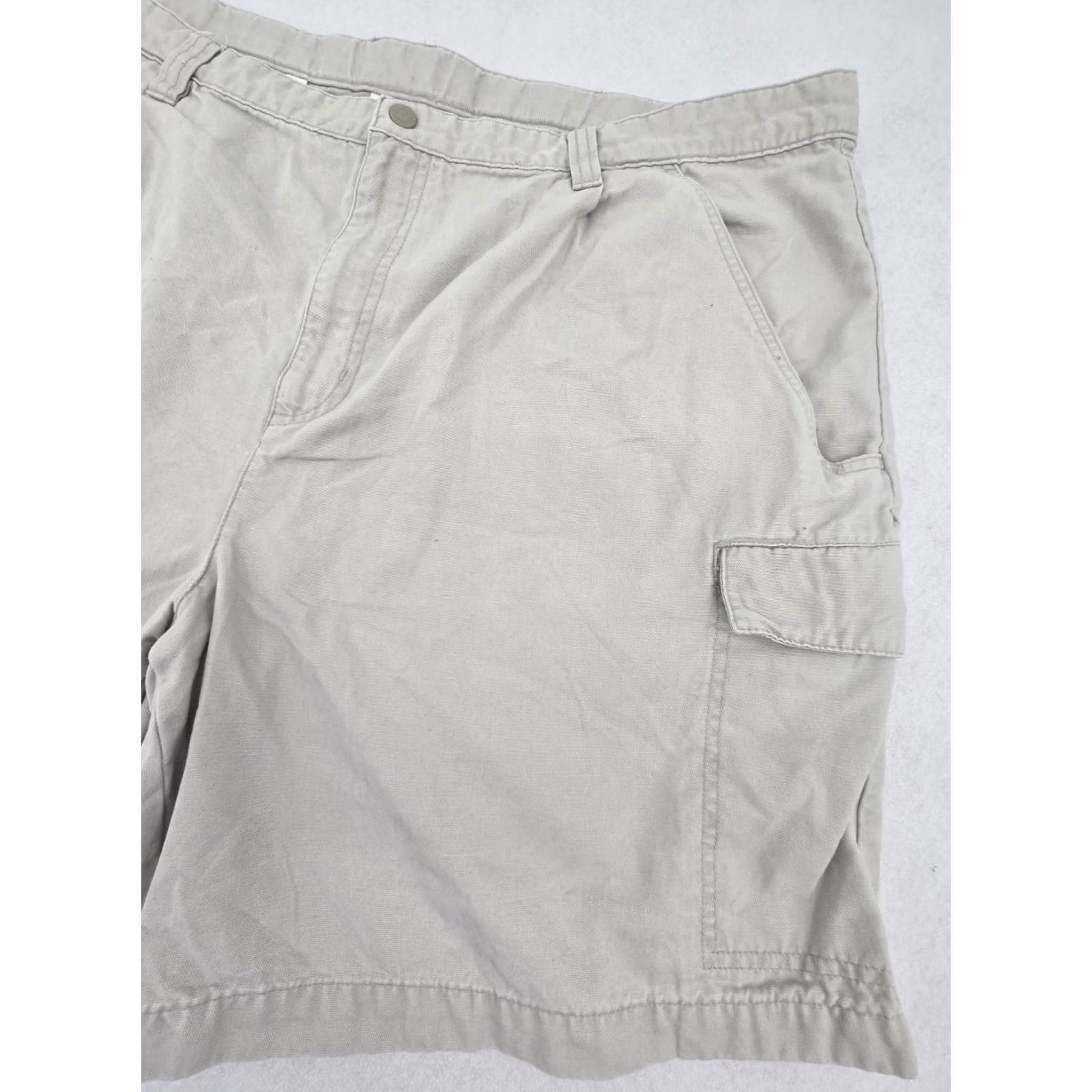 Vintage Columbia Cargo Shorts 44 Beige Canvas Outdoors Flat Front Hiking Men Size US 44 / EU 60 - 7 Thumbnail