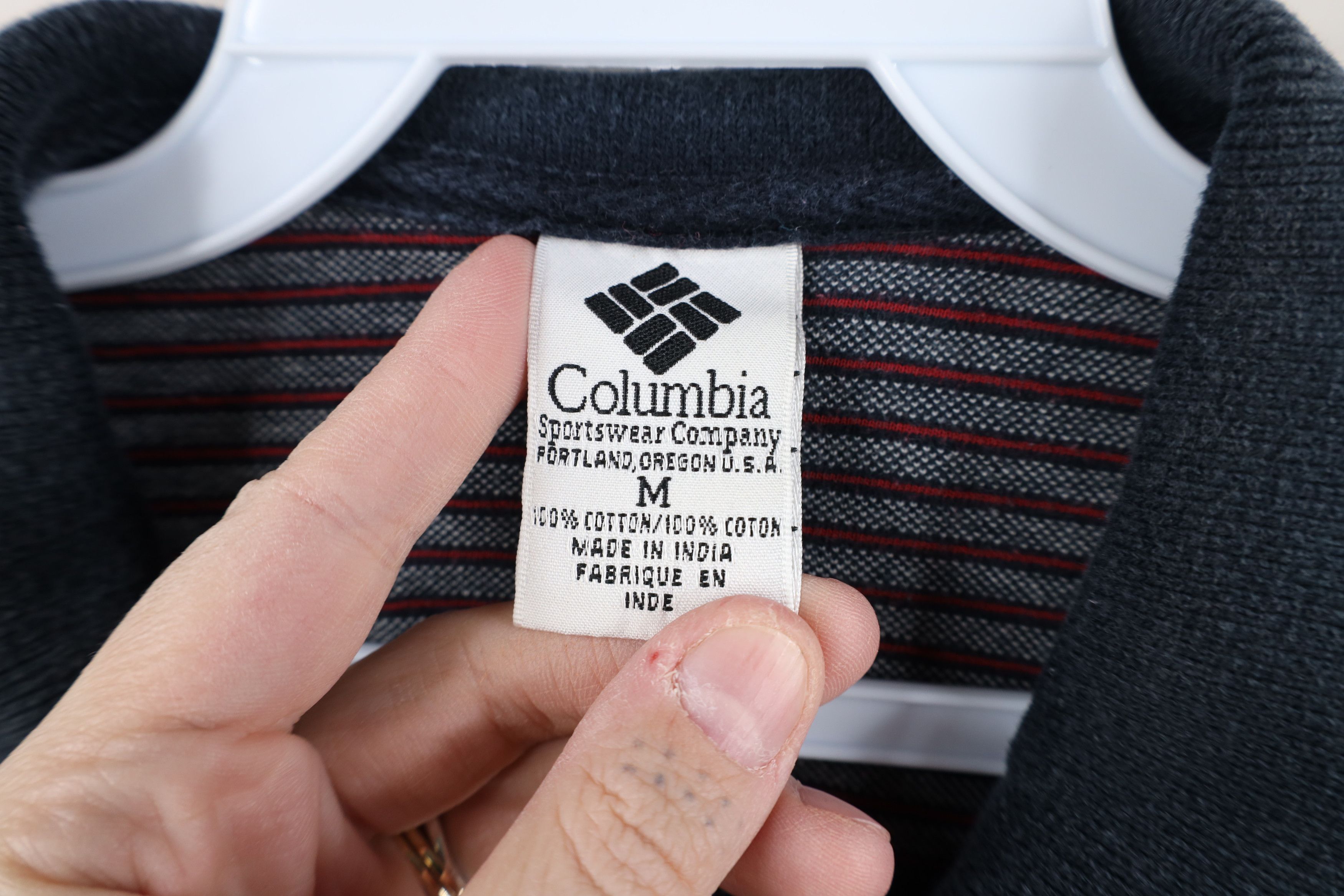 Columbia Vintage 90s Columbia Golf Spell Out Striped Knit Polo Shirt Size US M / EU 48-50 / 2 - 11 Thumbnail