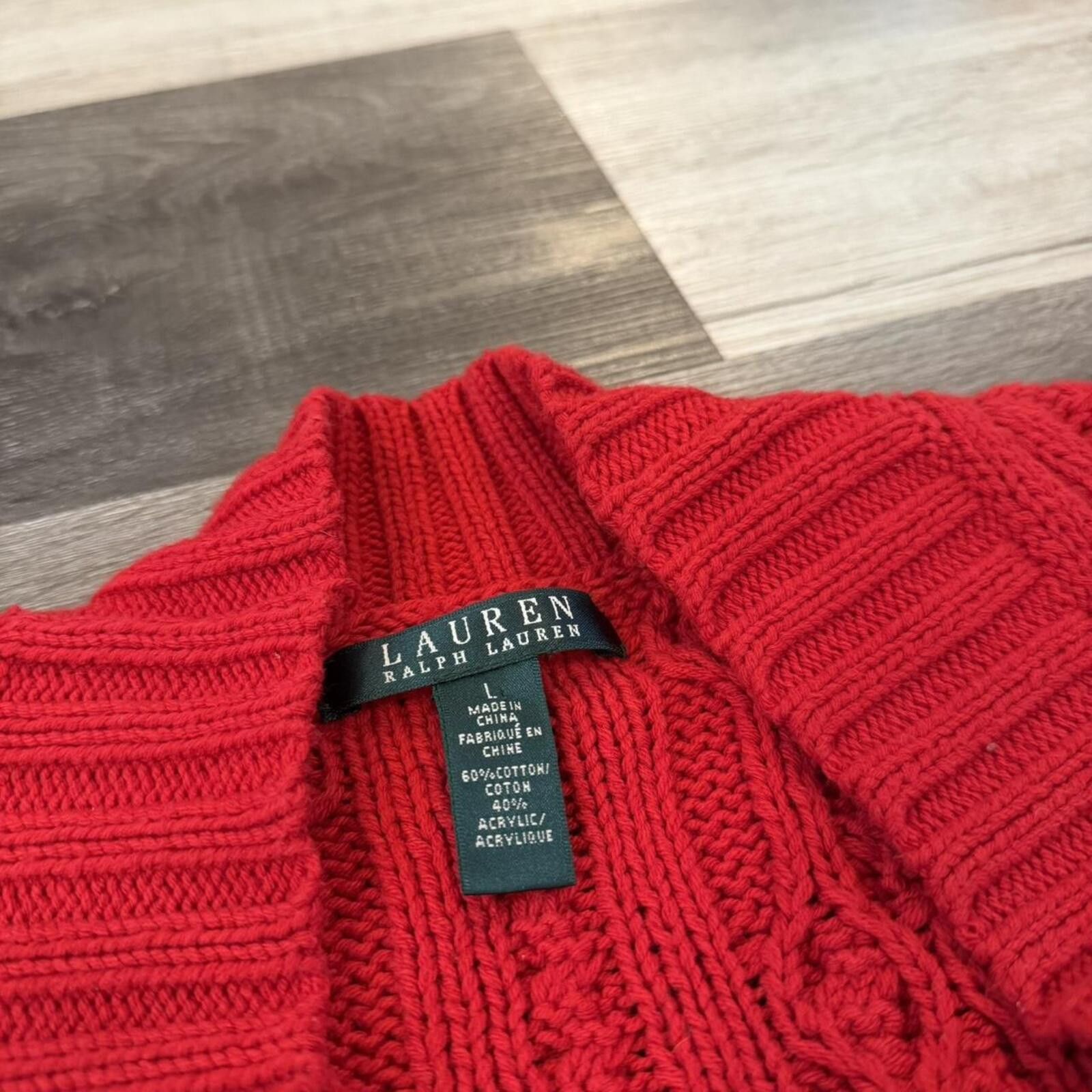 Lauren Ralph Lauren Vintage Lauren Ralph Lauren cable knit long cardigan sweater Size L / US 10 / IT 46 - 7 Thumbnail