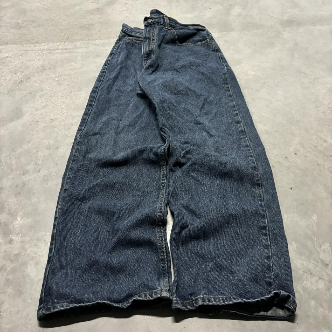 Japanese Brand × Vintage Crazy Vintage Y2K/2000s Grunge Dark Wash Skater Denim Jeans! Size US 34 / EU 50 - 3 Thumbnail