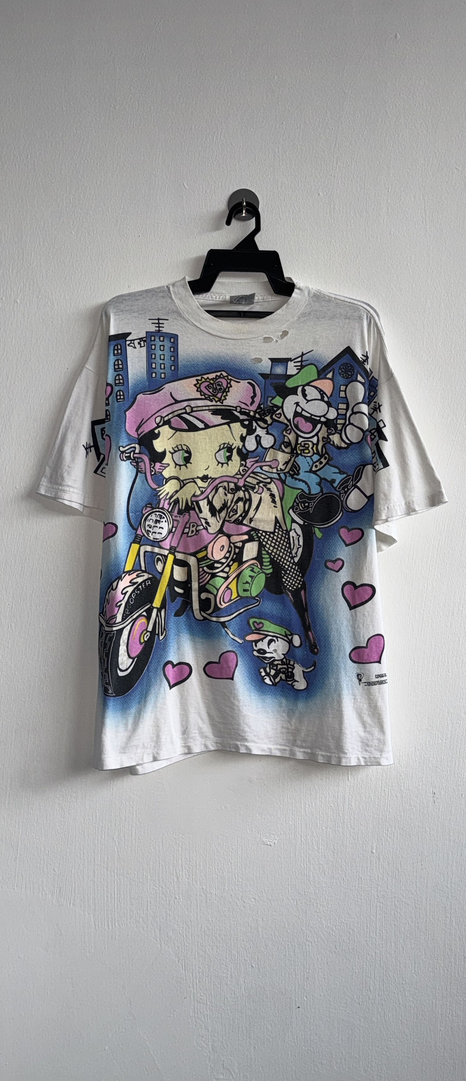 Vintage Betty Boop Overprint 1996's Vintage T-Shirt Size US XL / EU 56 / 4 - 1 Thumbnail