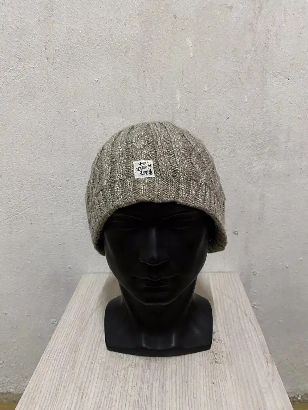 Vintage Japanese Brand Knit Beanie Hat Size ONE SIZE - 3 Thumbnail