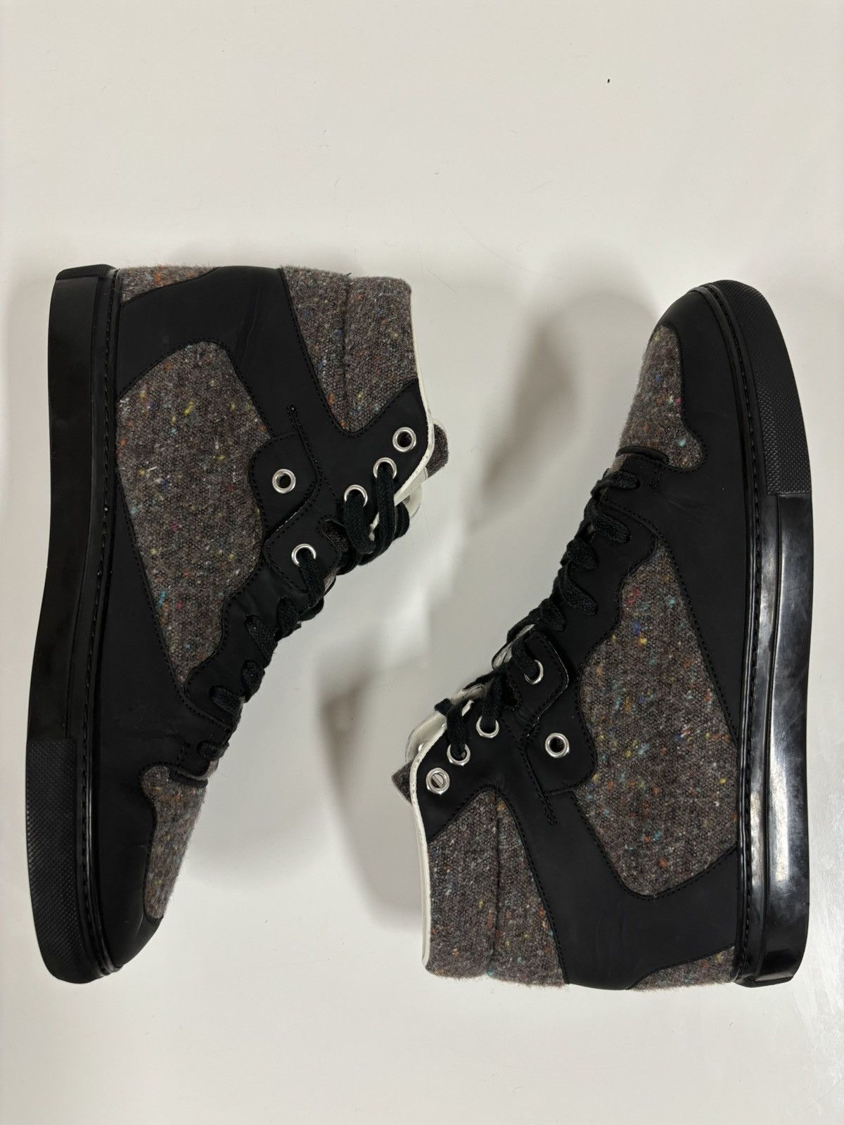 Balenciaga Paris Tweed Mix Fabric Italy Lace-Up Sneakers Trainers Arena Size US 7.5 / EU 40-41 - 8 Thumbnail