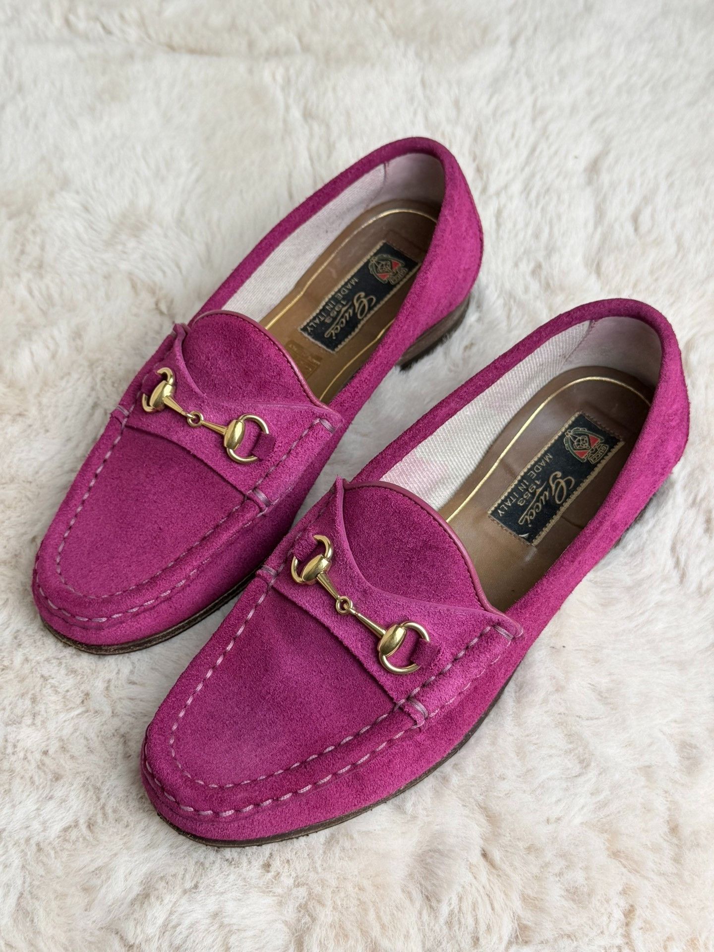 Gucci Gucci Suede Pink Lowtop Sneakers us_5 Women Size US 5 / IT 35 - 1 Thumbnail