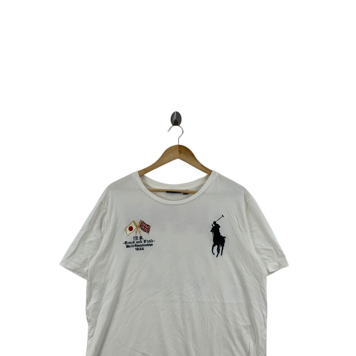 Polo Ralph Lauren Vintage POLO RALPH LAUREN Track & Field Japan Pony Tee Shirt Size US XXL / EU 58 / 5 - 2 Thumbnail