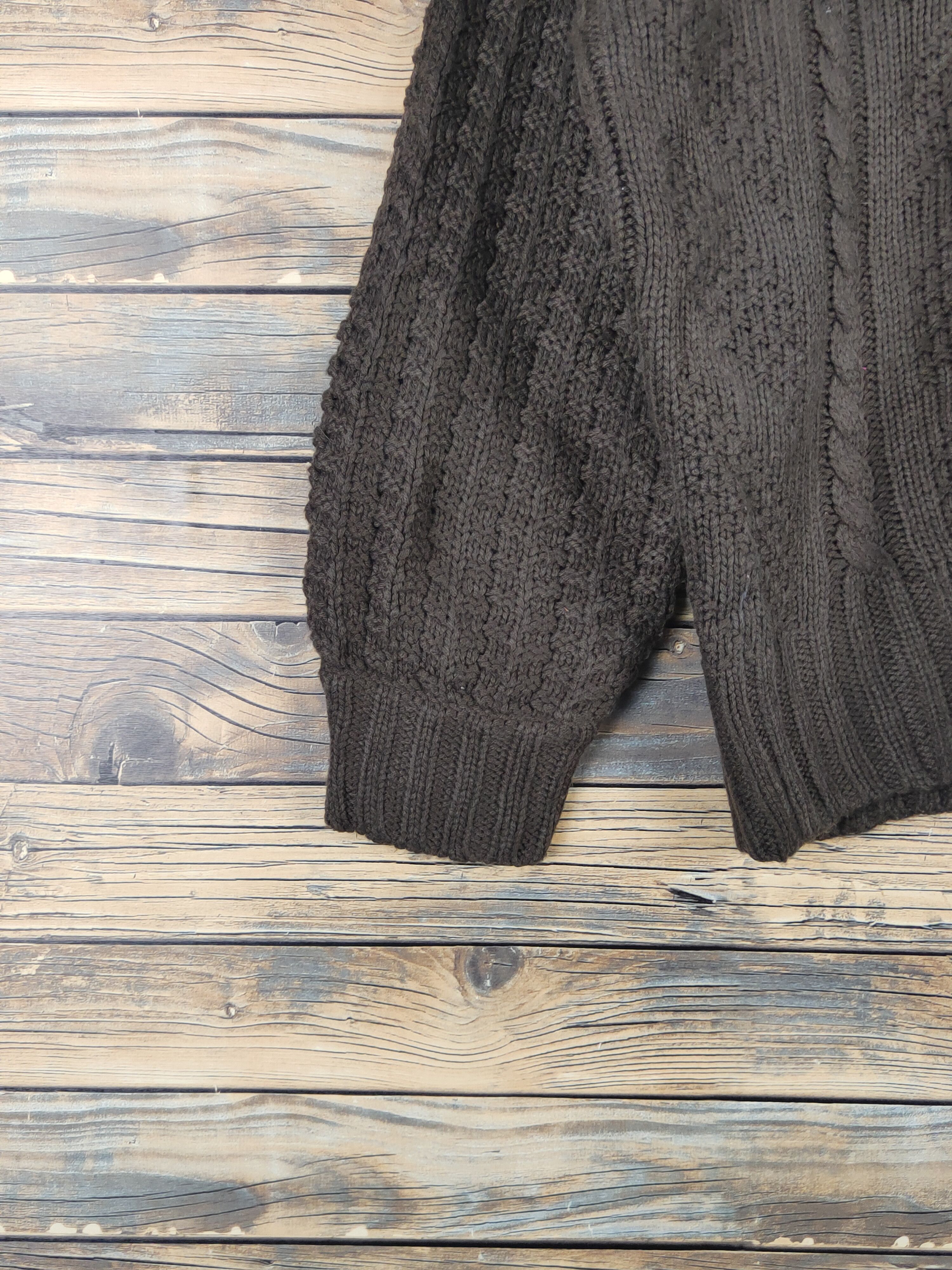 Japanese Brand Hunch Dark Brown Knitwear Cardigan #W1091 Size US M / EU 48-50 / 2 - 4 Thumbnail