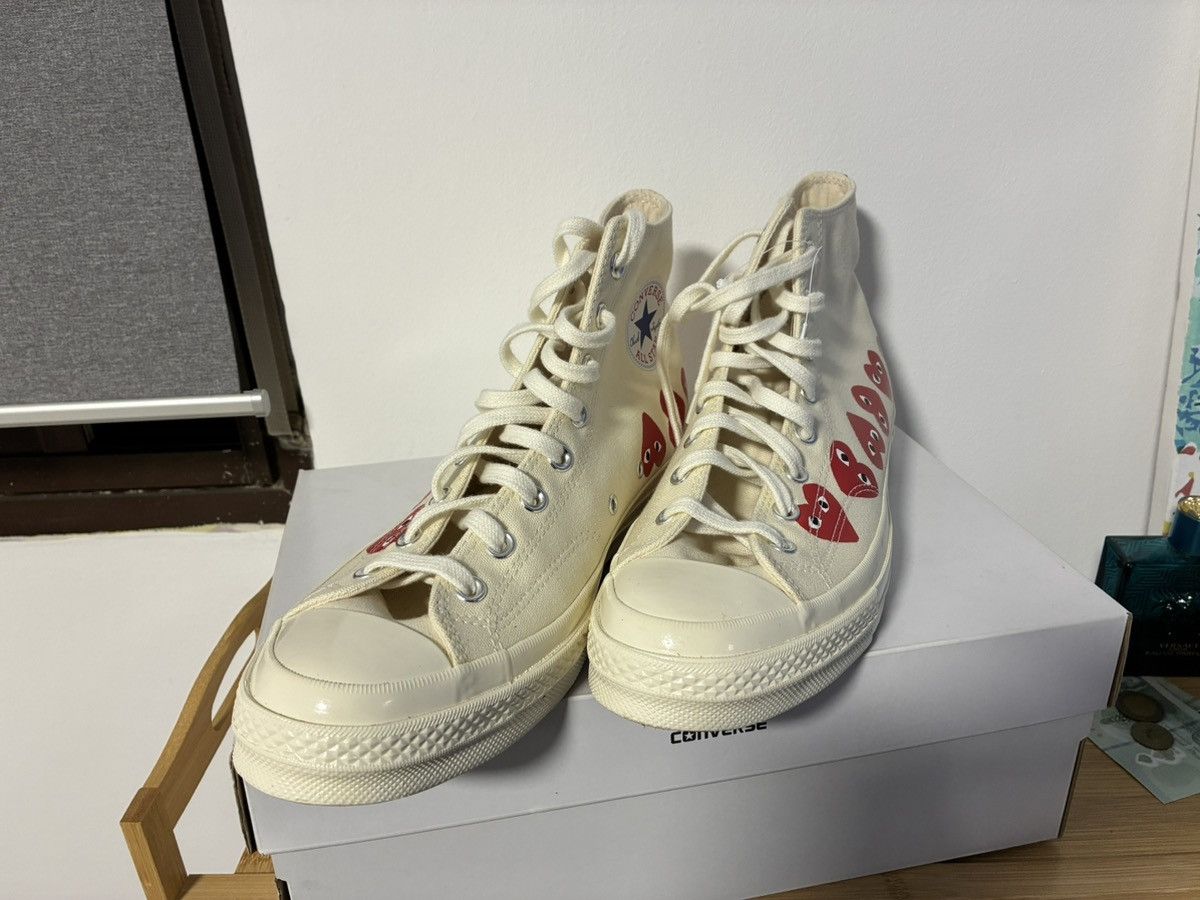 Comme des Garcons PLAY × Converse Comme des GARCONS X Converse White Size US 11 / EU 44 - 2 Thumbnail