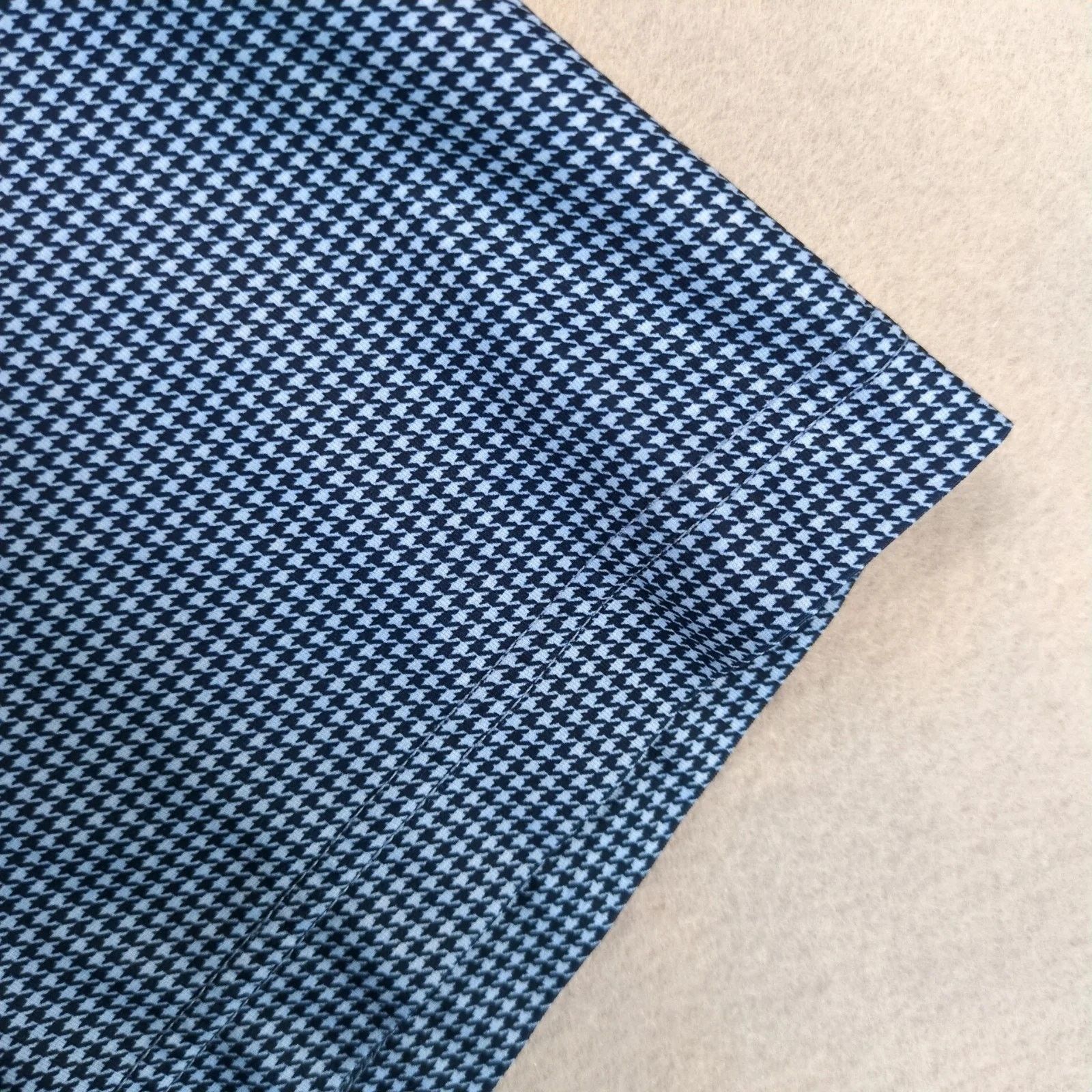 Footjoy FootJoy Blue Houndstooth Polo Shirt Mens L Short Sleeve Golf Size US L / EU 52-54 / 3 - 9 Thumbnail