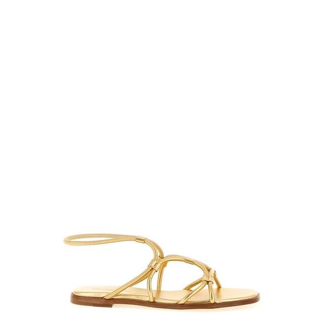 GIANVITO ROSSI G32574 Gold Sandals New & Authentic (Women's
