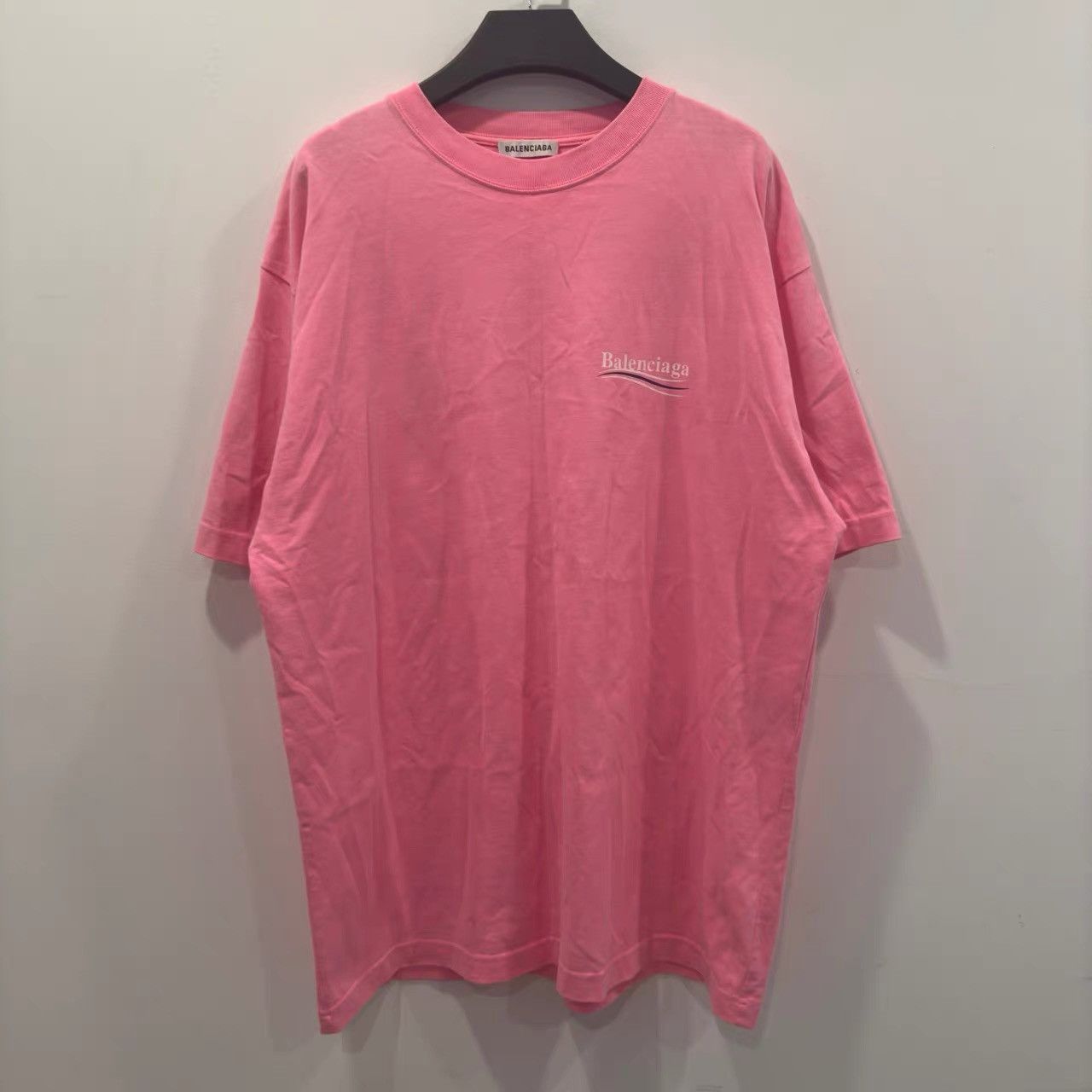 Balenciaga Balenciaga Pink Wave Short Sleeve K28 Size US S / EU 44-46 / 1 - 1 Thumbnail