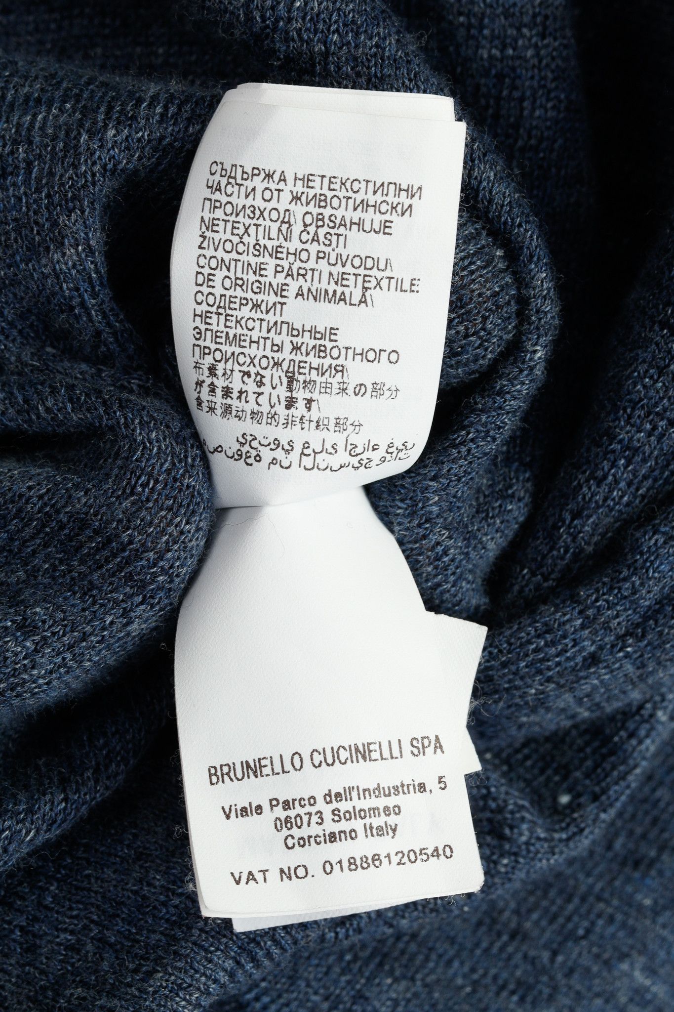 Brunello Cucinelli Brunello Cucinelli Blue Linen-Blend Contrasting Polo Shirt Size US M / EU 48-50 / 2 - 10 Thumbnail