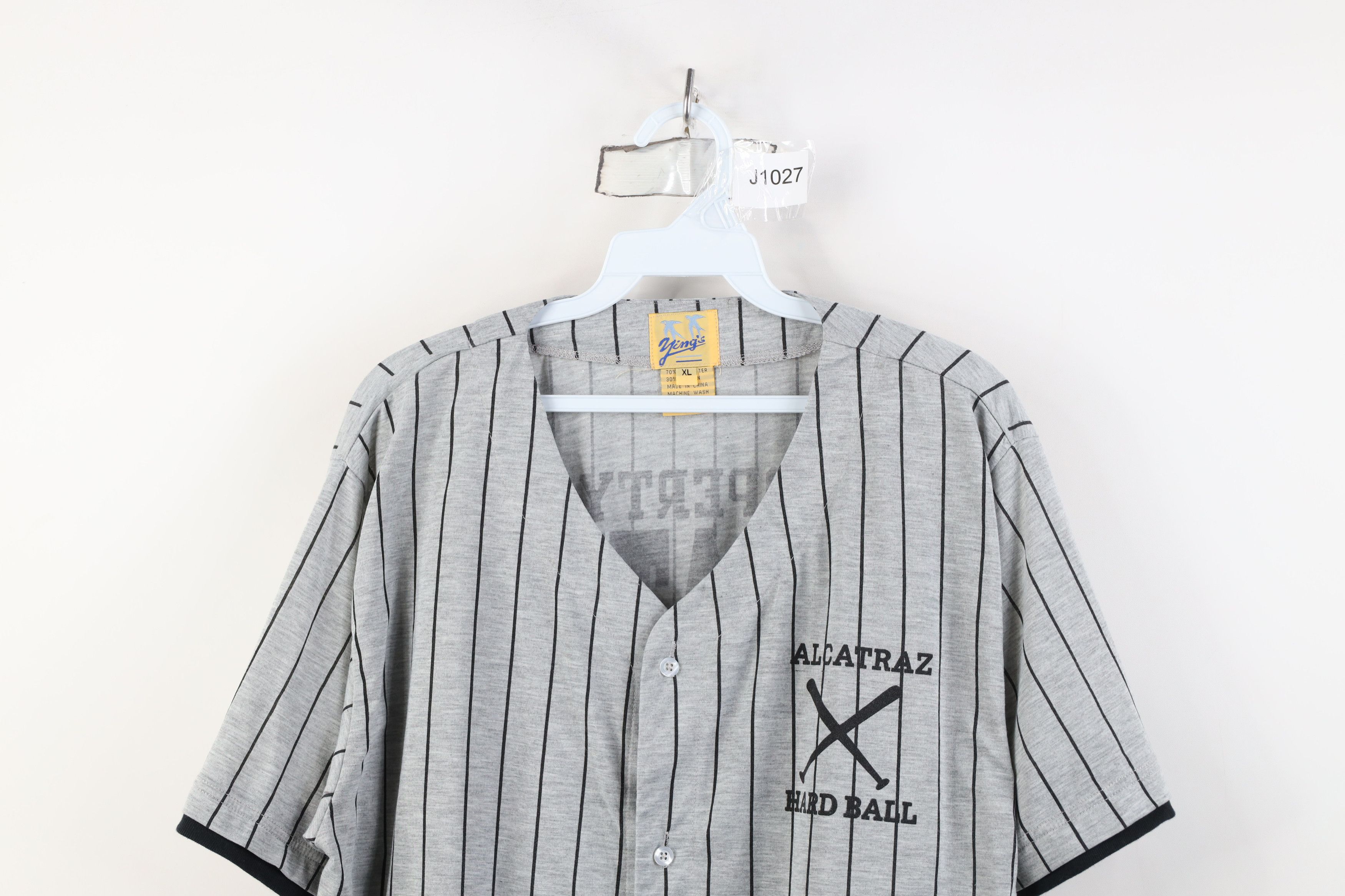 Vintage Vintage 90s Streetwear Prison Hard Ball Baseball Jersey Size US XL / EU 56 / 4 - 2 Thumbnail