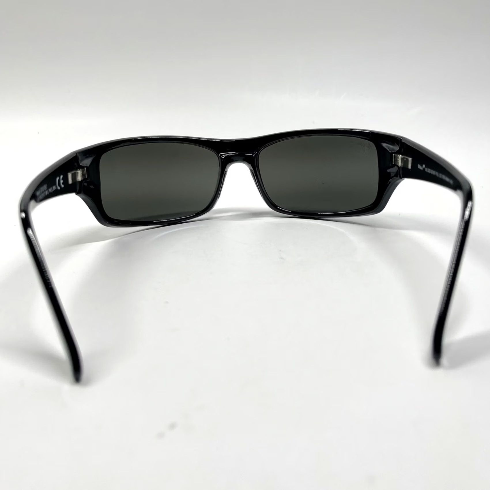 Maui Jim Maui Jim Peahi Sunglasses MJ 202-02 Gloss Black Frame W/ Grey Lenses Polarized Men UV Protection Wrap Sunglasses Wrap Black Mens Size ONE SIZE - 7 Thumbnail