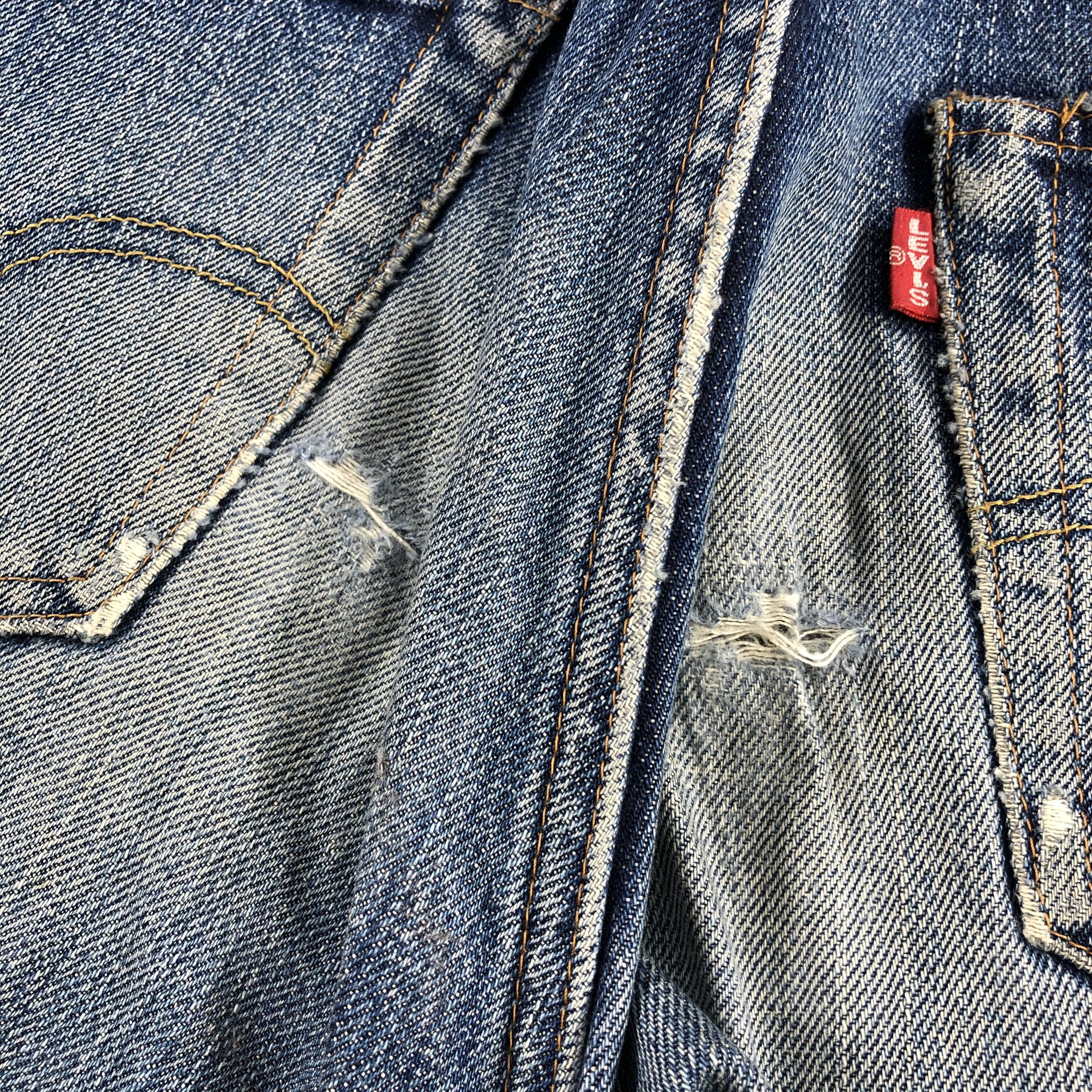 Levi's Vintage 90s Blue Wash Levis 501 Selvedge Jeans-J1722 Size US 30 / EU 46 - 8 Thumbnail
