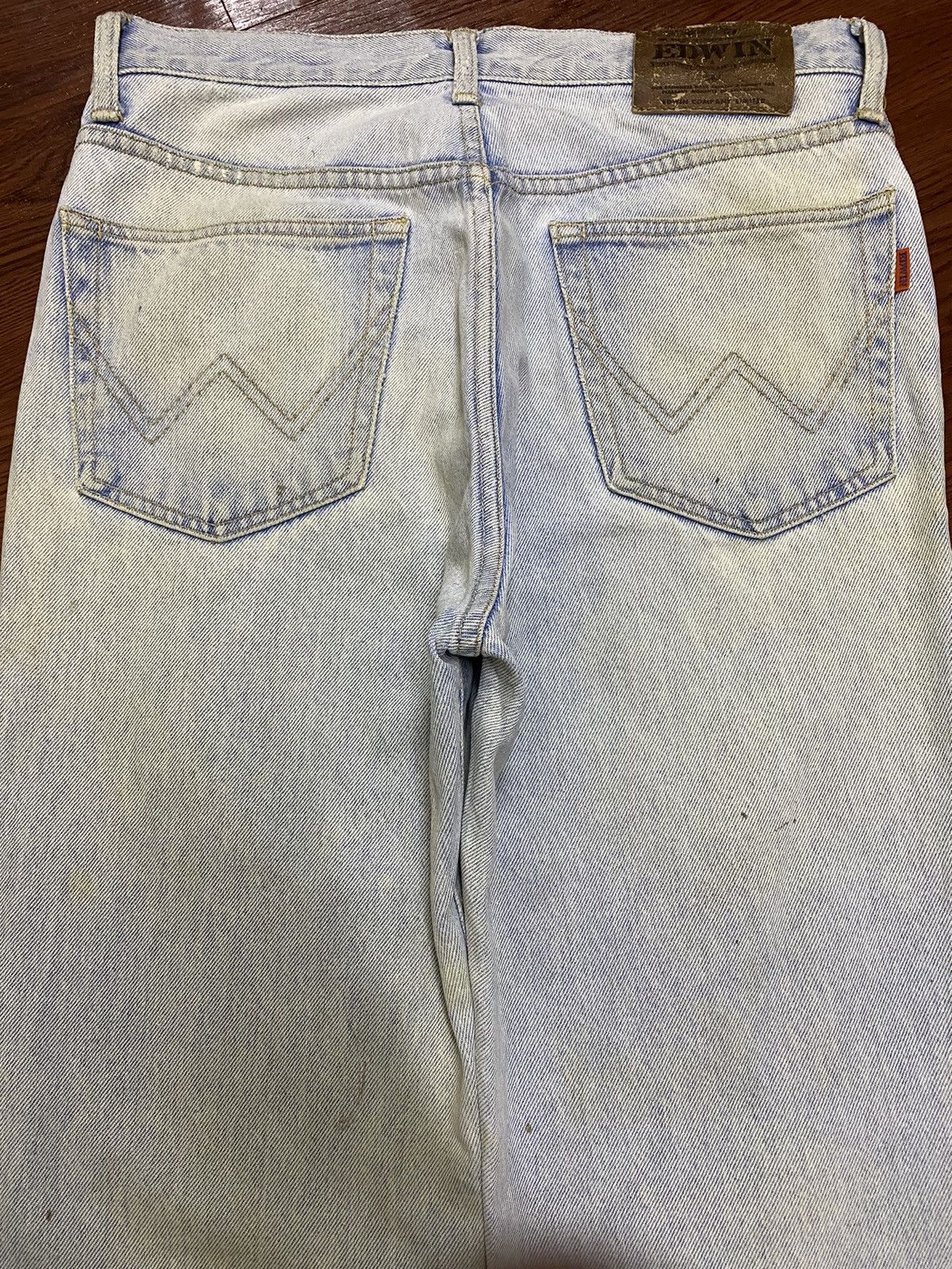 Edwin Vintage Edwin Only Genuine Faded Wash Distressed Loose Jeans Size US 32 / EU 48 - 4 Thumbnail