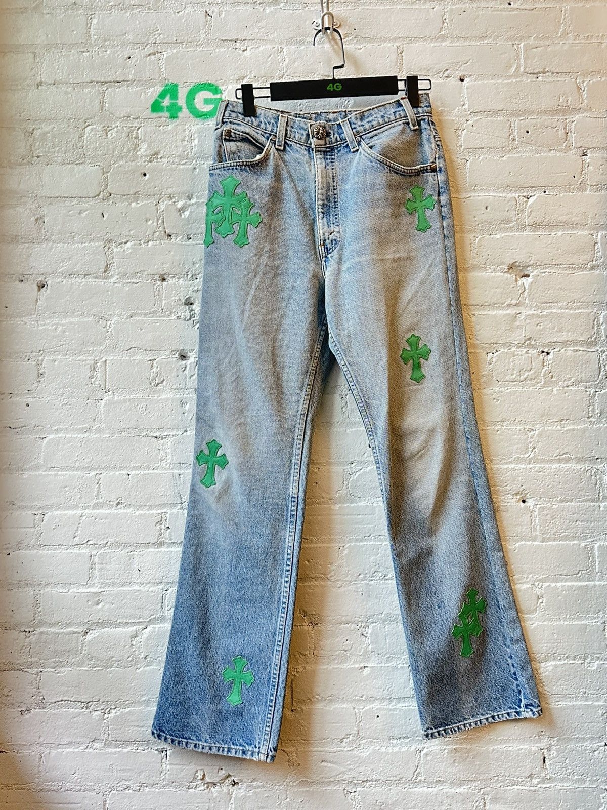 Chrome Hearts KIM KARDASHIAN CHROME HEARTS 1-1 PATCH JEANS 29 30 31 Size US 32 / EU 48 - 1 Thumbnail