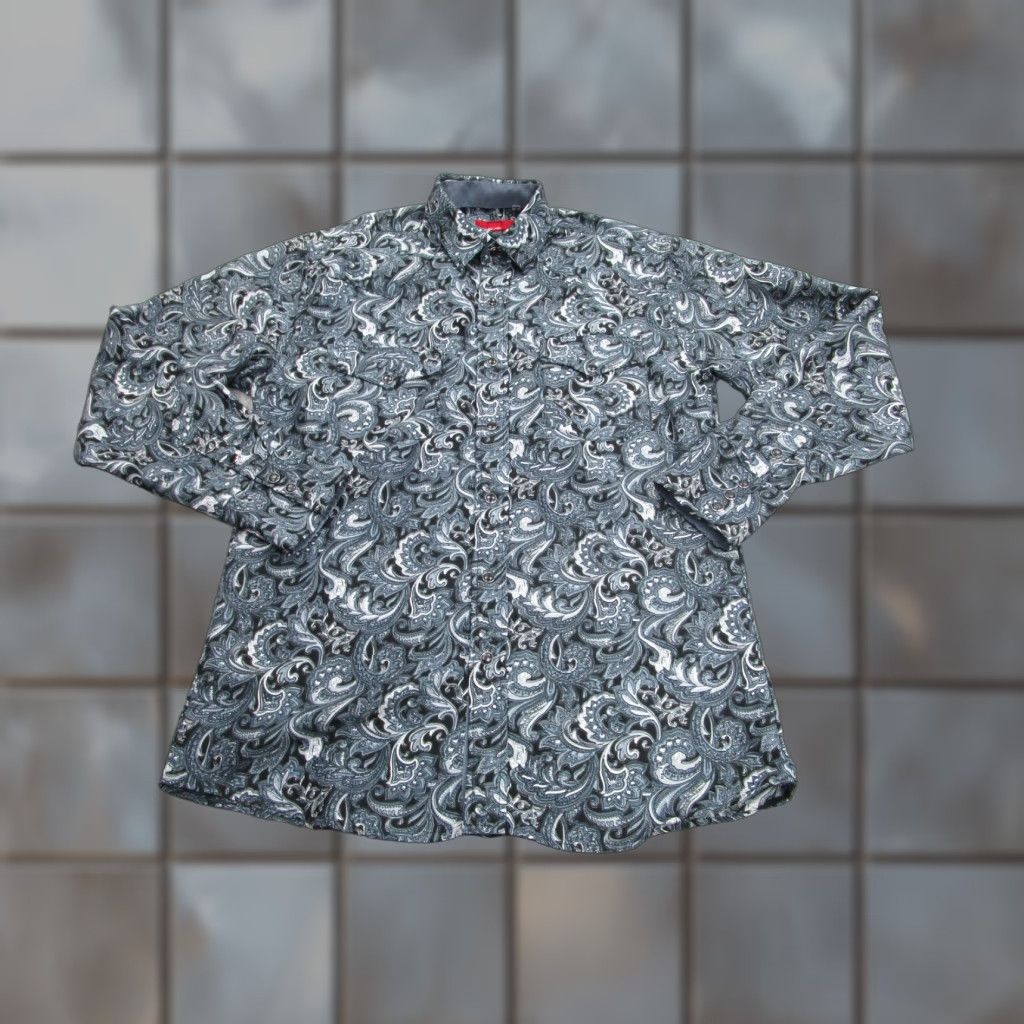 Vintage Patron Cito Red Label Shirt Small Gray Paisley Western Snap Casual Mens Size US S / EU 44-46 / 1 - 1 Thumbnail