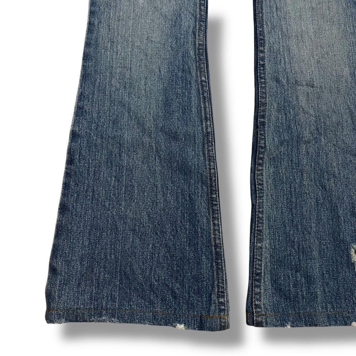 If Six Was Nine × Japanese Brand × Le Grande Bleu (L.G.B.) FLARE🔥 SPICE RICHE WASHED BLUE DENIM PANT Size 29" - 4 Thumbnail