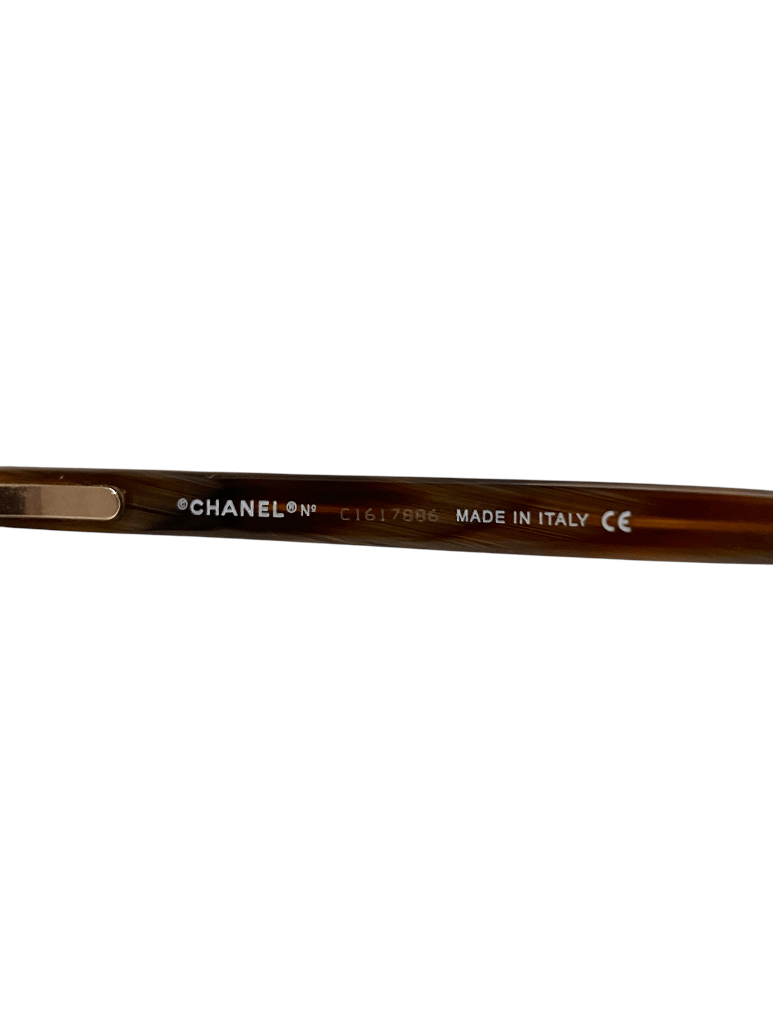 Chanel Chanel CC Logo Square Brown 3023 Eyeglasses Vintage Y2K Size ONE SIZE - 9 Thumbnail