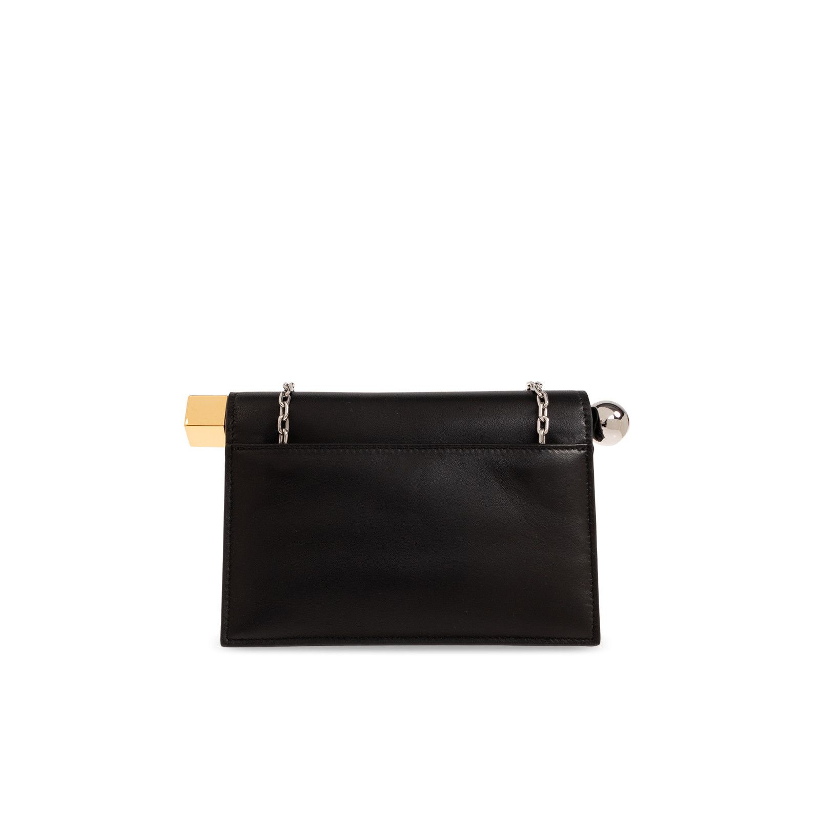 Jacquemus JACQUEMUS La Petite Pochette Rond Black Leather Shoulder Bag Size ONE SIZE - 2 Thumbnail