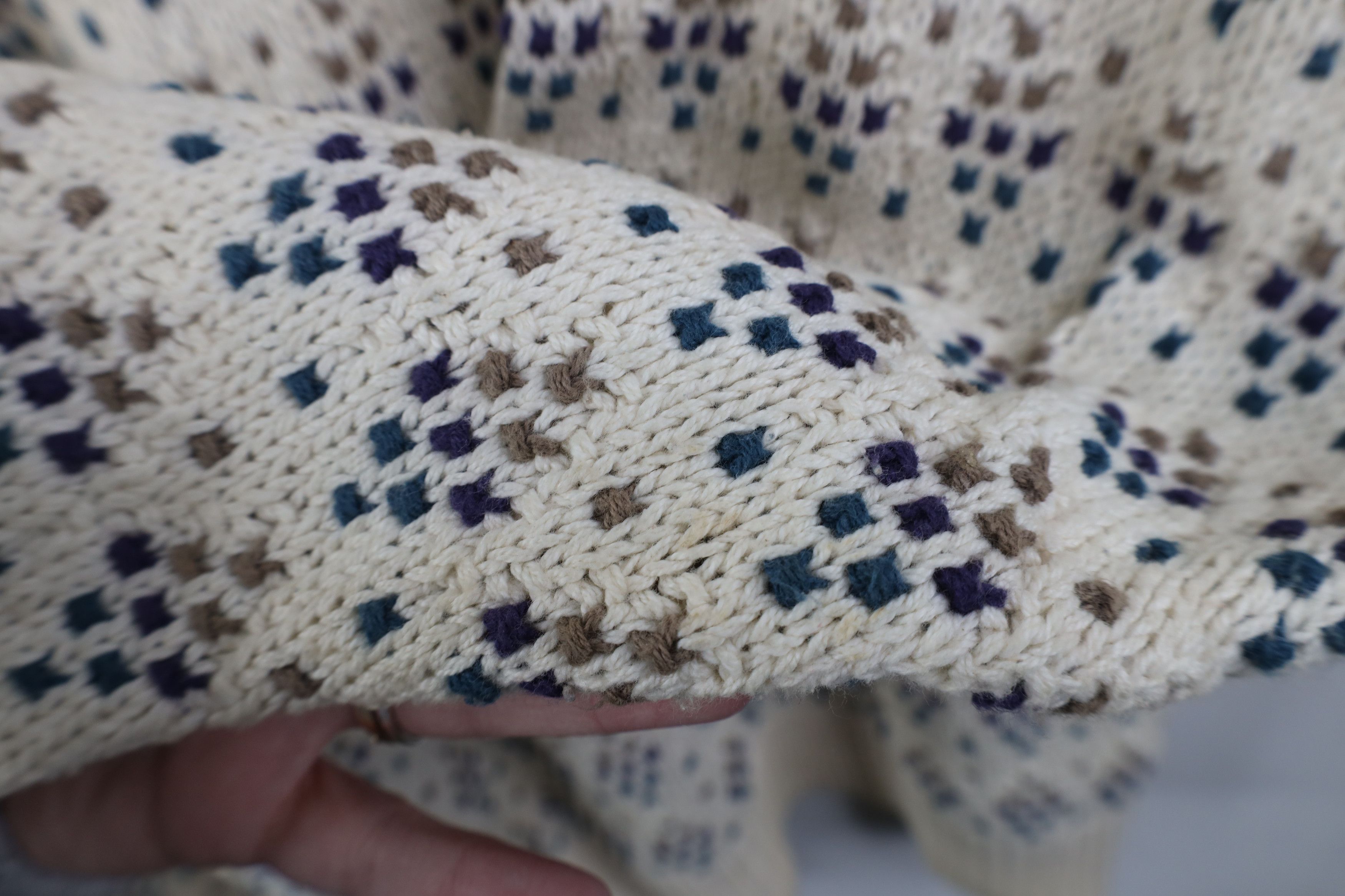 Eddie Bauer Vintage 90s Eddie Bauer Cotton Geometric Knit Sweater USA Size US L / EU 52-54 / 3 - 9 Thumbnail