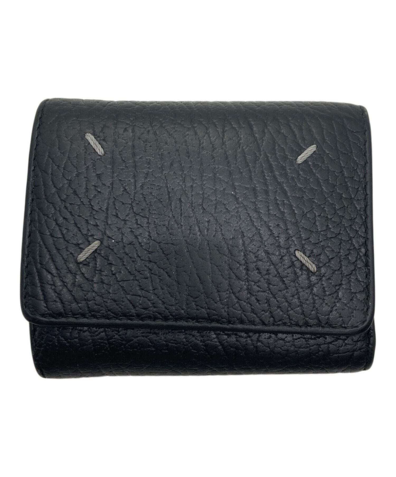 Maison Margiela Maison Margiela Grained leather three-fold wallet Size ONE SIZE - 1 Thumbnail